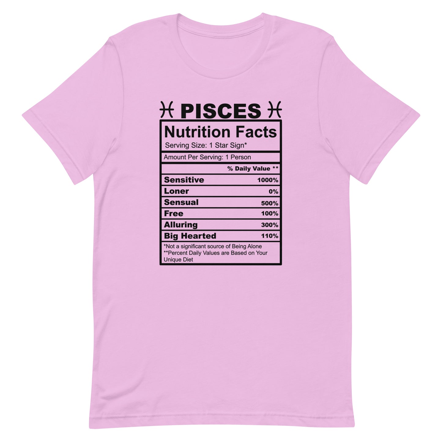 PISCES - 2XL-3XL - Unisex T-Shirt (black letters)