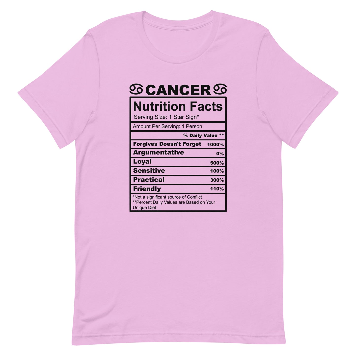 CANCER - S-M - Unisex T-Shirt (black letters)