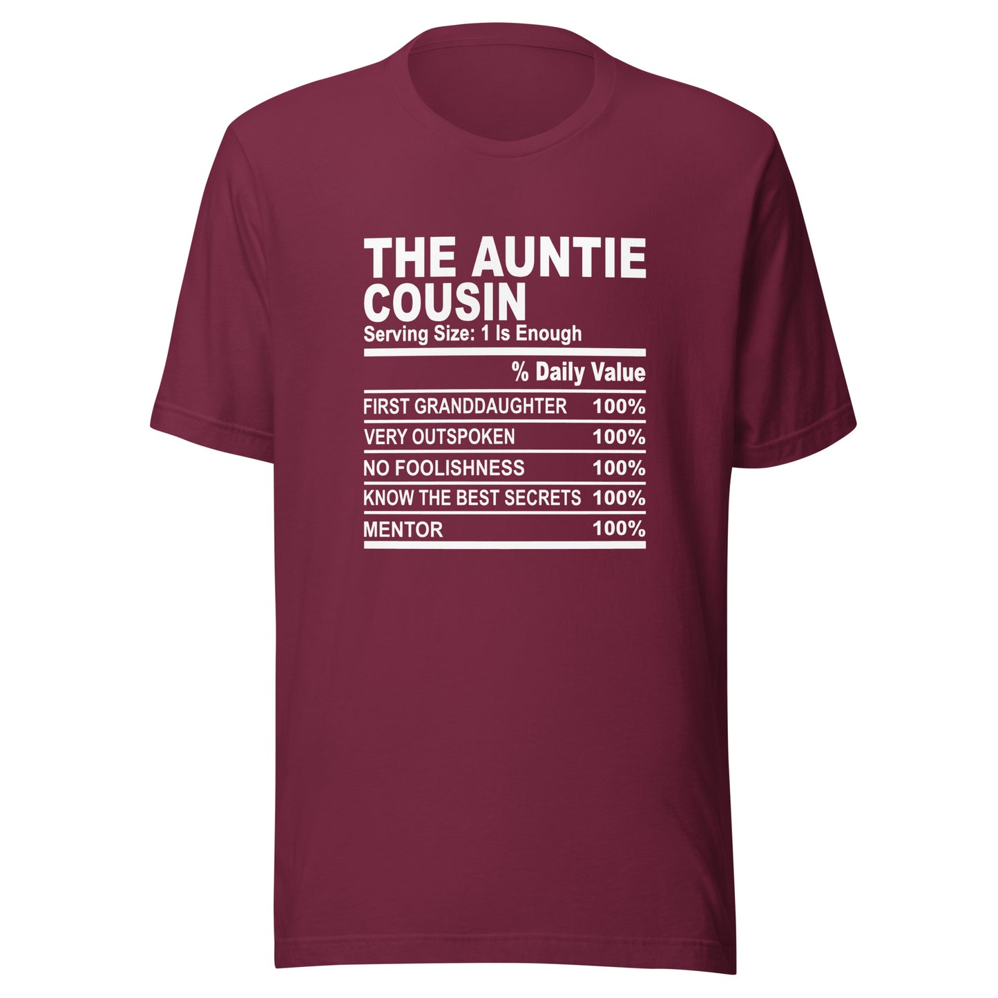 THE AUNTIE COUSIN - 4XL - Unisex T-Shirt (white print)