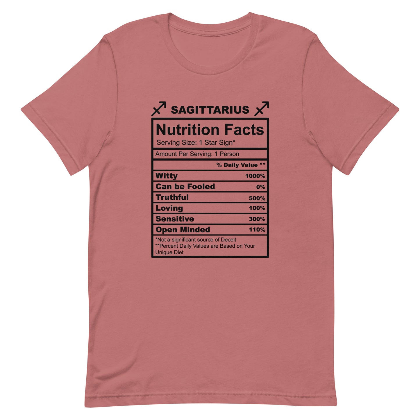 SAGITTARUIS -2XL-3XL - Unisex T-Shirt (black letters)
