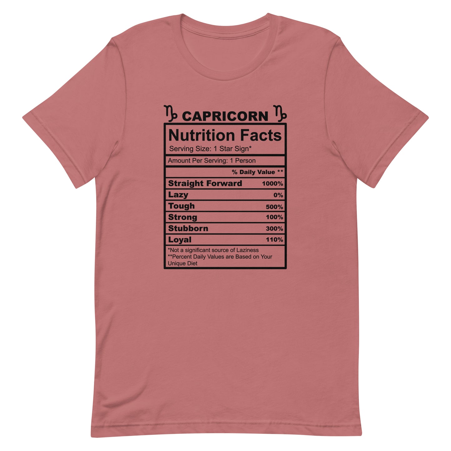 CAPRICORN - S-M - Unisex T-Shirt (black letters)