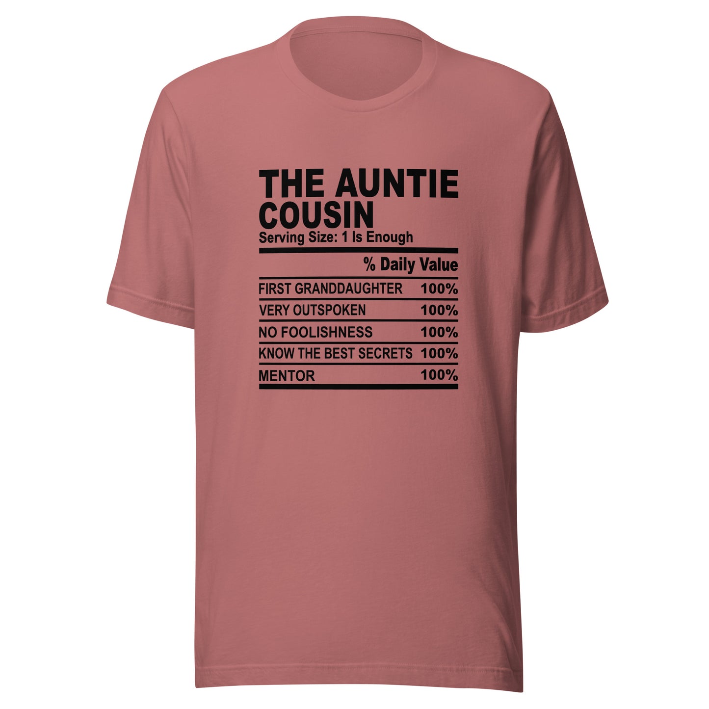 THE AUNTIE COUSIN - 4XL - Unisex T-Shirt (black print)