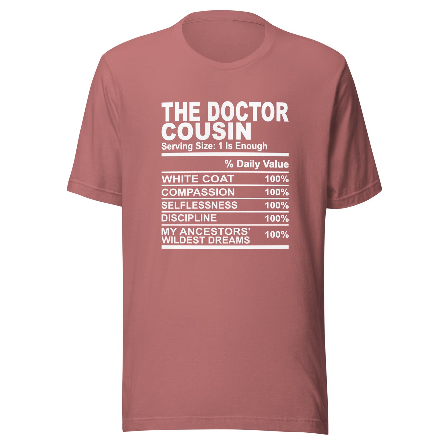 THE DOCTOR COUSIN - 2XL-3XL - Unisex T-Shirt (white print)