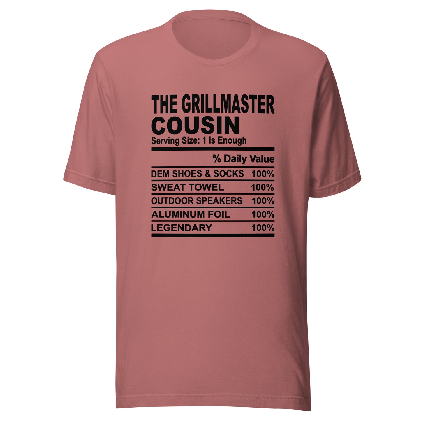 THE GRILLMASTER COUSIN - L-XL - Unisex T-Shirt (black print)