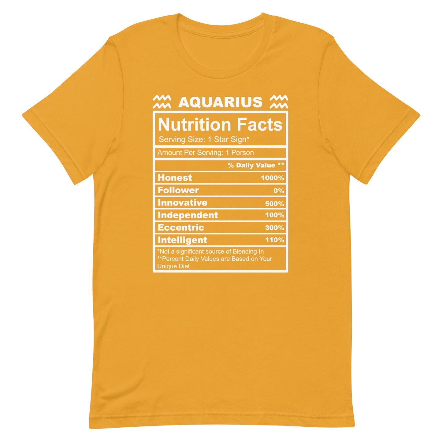 AQUARIUS - XS - Unisex T-Shirt (white letters)