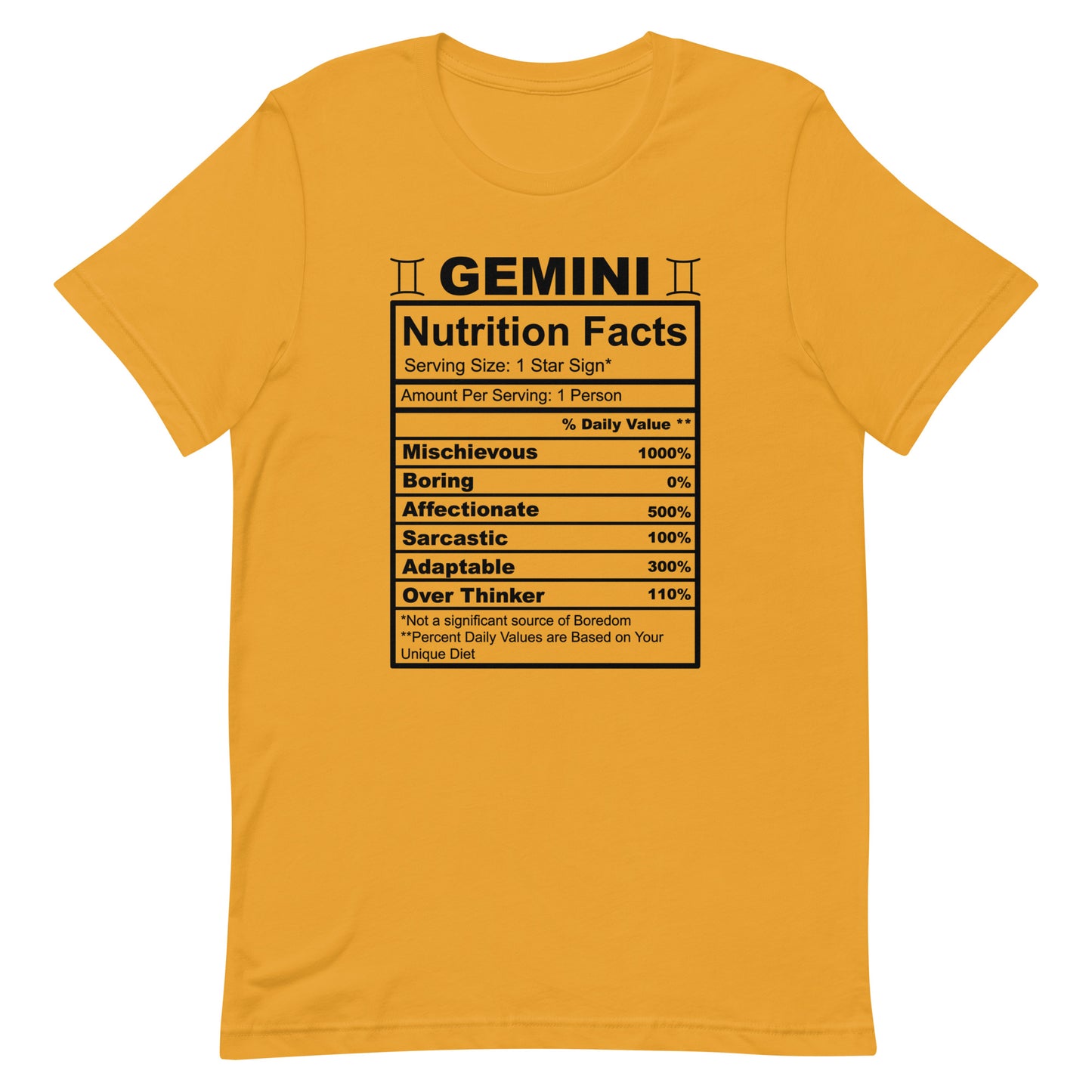 GEMINI - 2XL-3XL - Unisex T-Shirt (black letters)