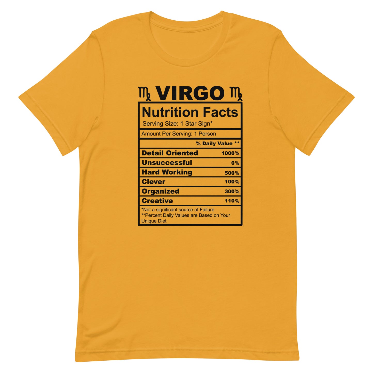 VIRGO - S-M - Unisex T-Shirt (black letters)