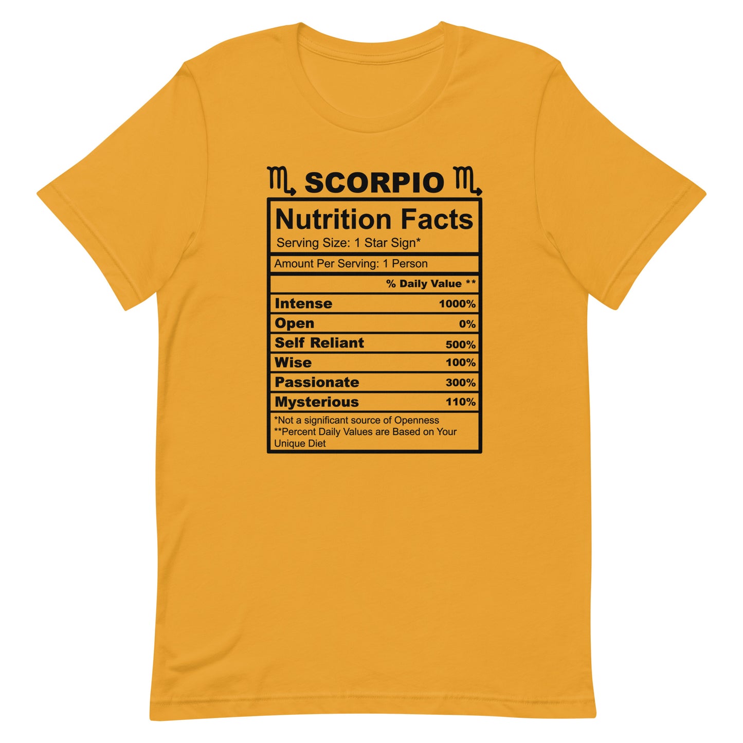 SCORPIO - XS - Unisex T-Shirt (black letters)