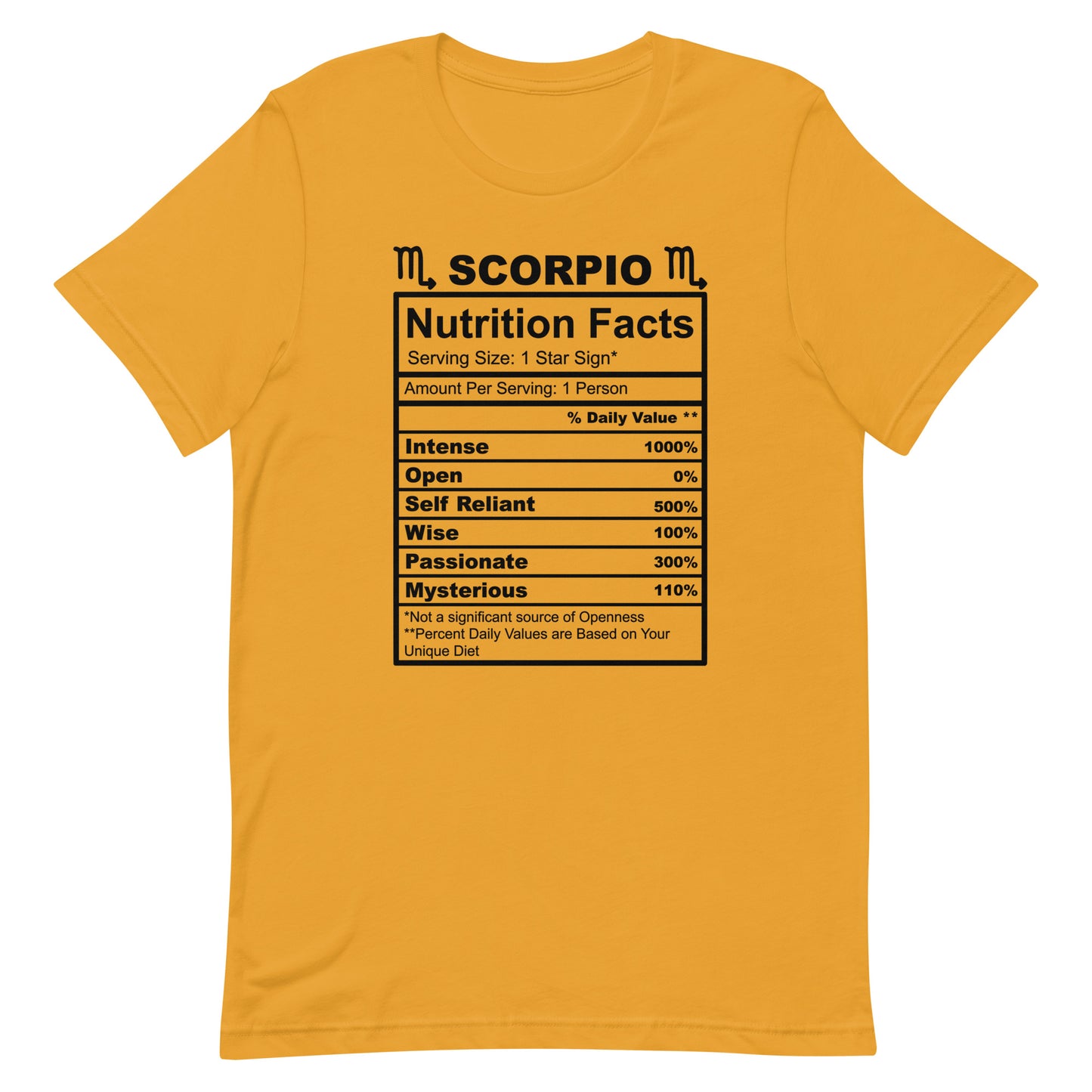 SCORPIO - L-XL - Unisex T-Shirt (black letters)