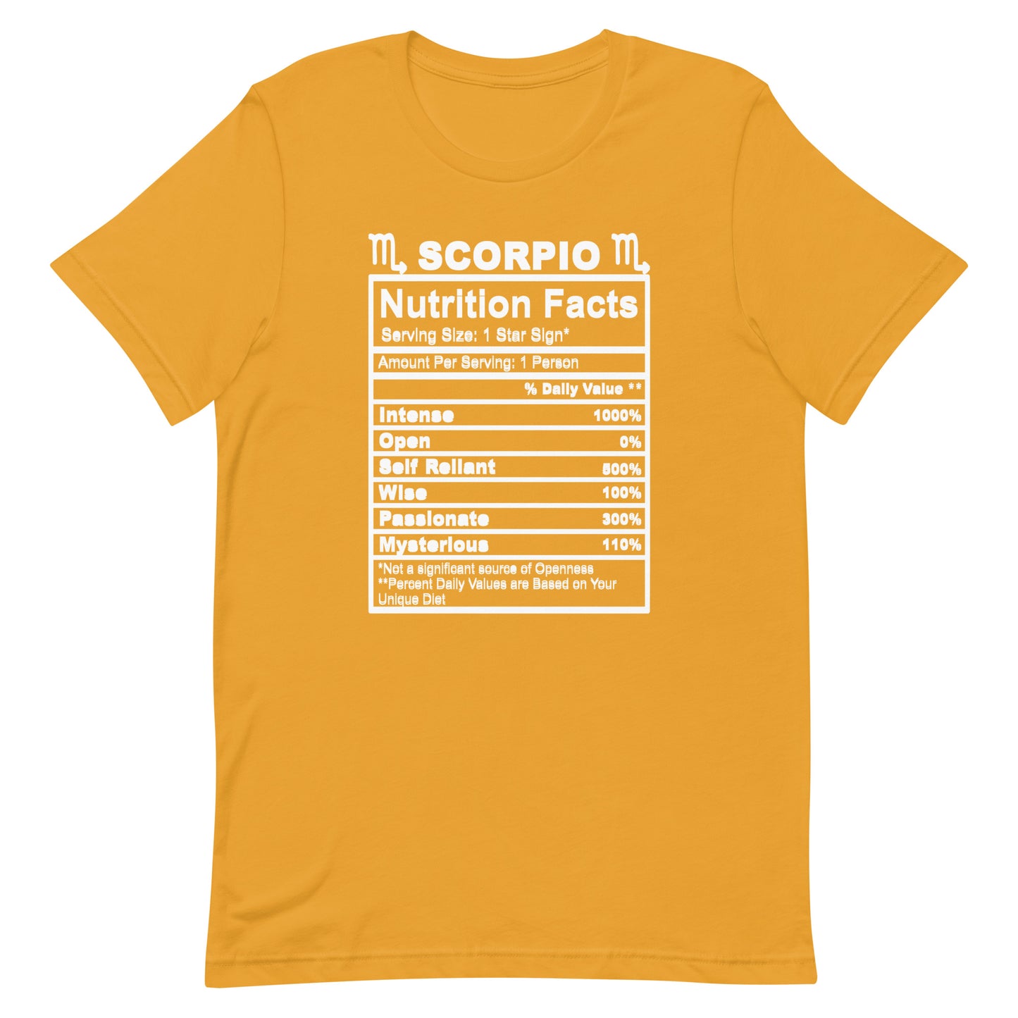 SCORPIO - L-XL - Unisex T-Shirt (white letters)