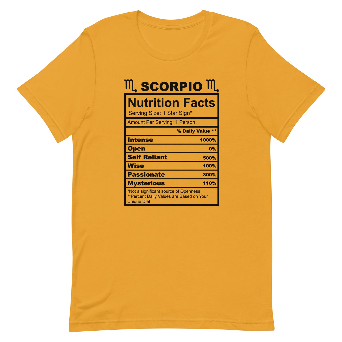 SCORPIO - 2XL-3XL - Unisex T-Shirt (black letters)