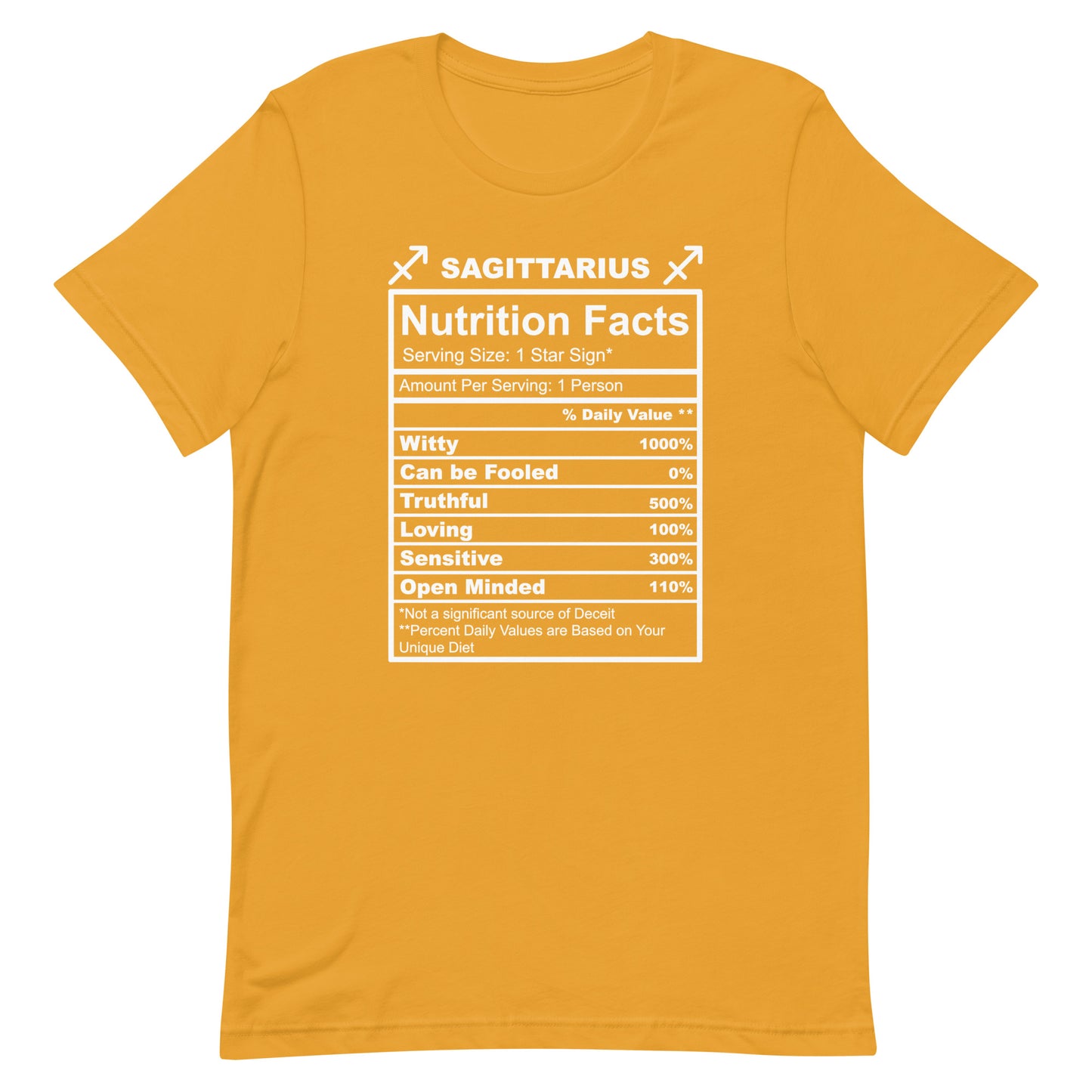 SAGITTARUIS - L-XL - Unisex T-Shirt (white letters)