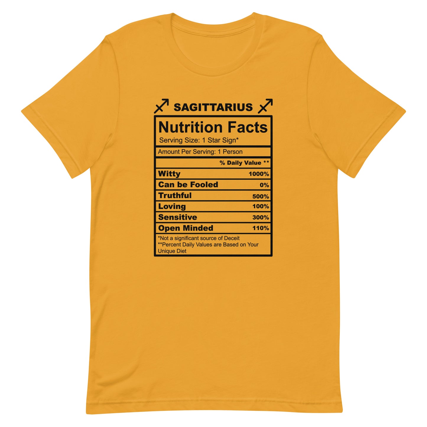 SAGITTARUIS -4XL-5XL - Unisex T-Shirt (black letters)