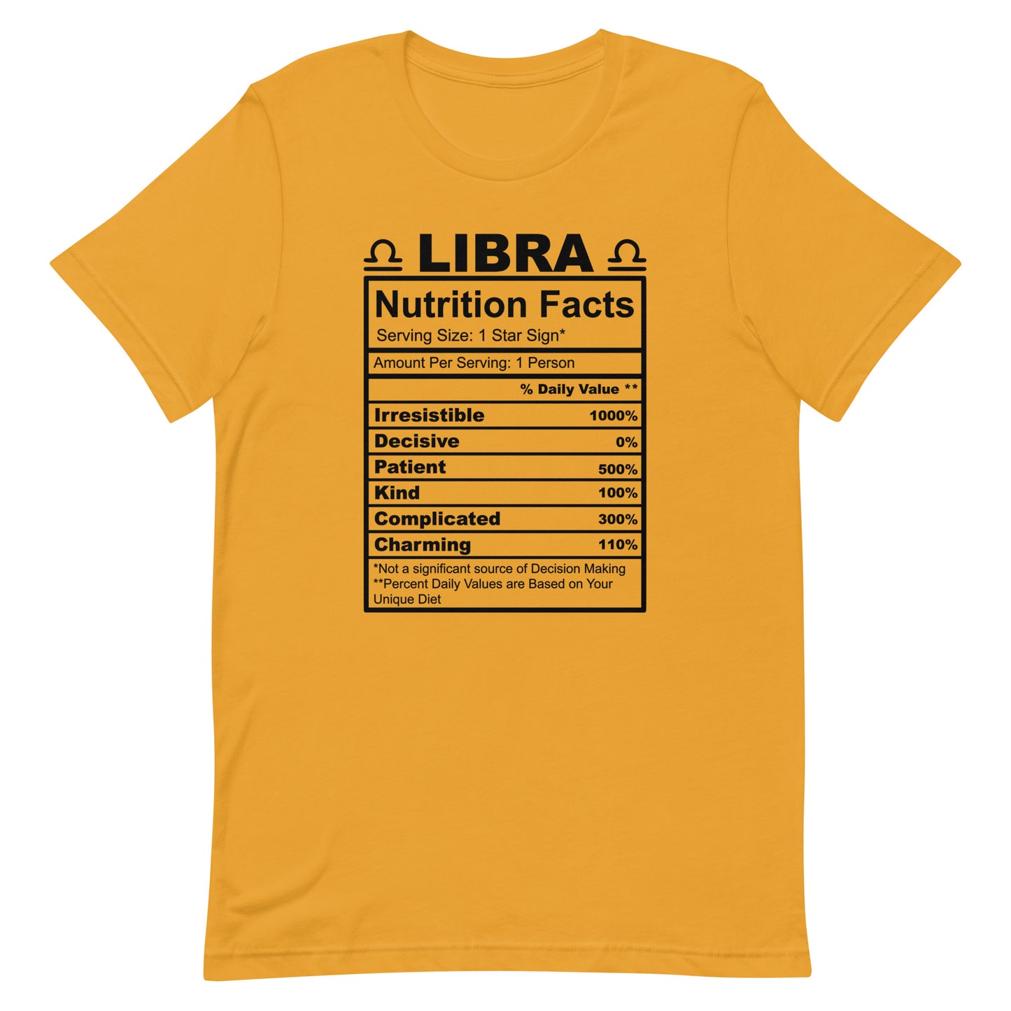 LIBRA - XS - Unisex T-Shirt (black letters)