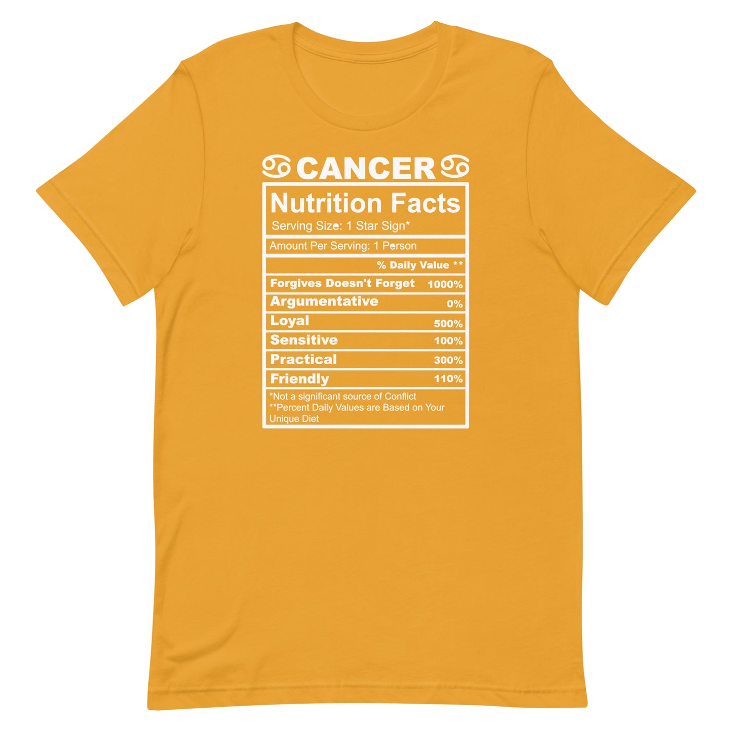 CANCER - XS - Unisex T-Shirt (white letters)
