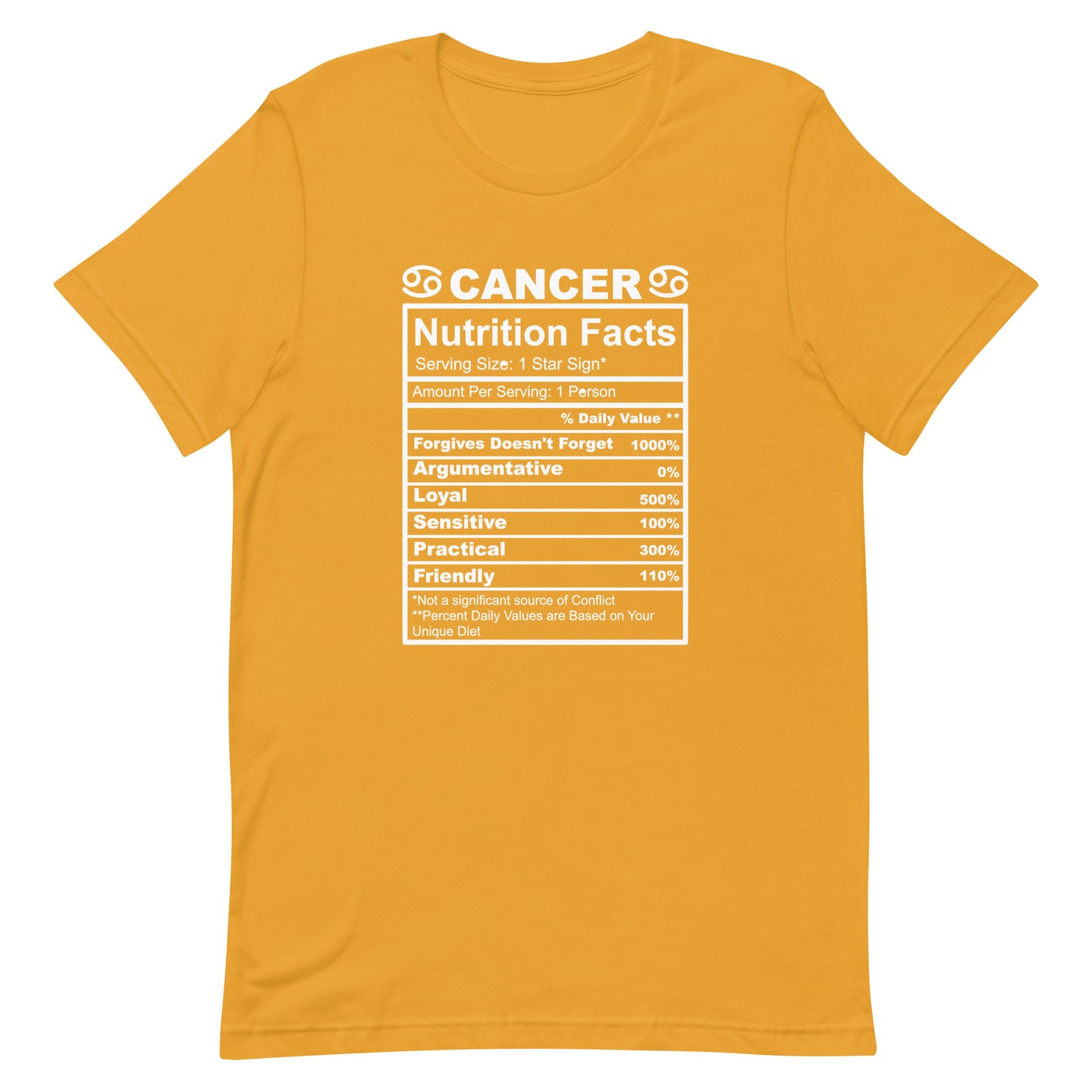 CANCER - 2XL-3XL - Unisex T-Shirt (white letters)