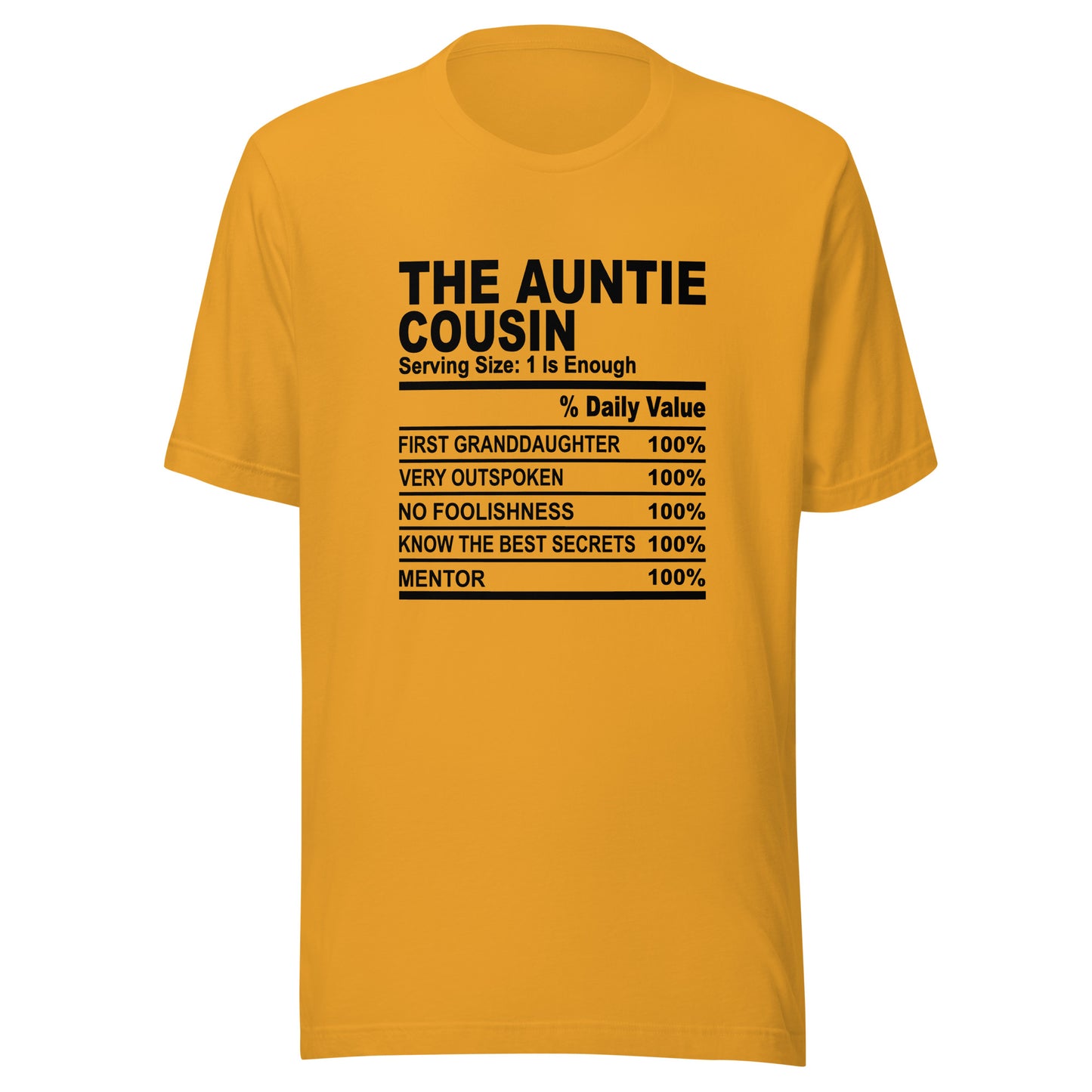 THE AUNTIE COUSIN - 4XL - Unisex T-Shirt (black print)