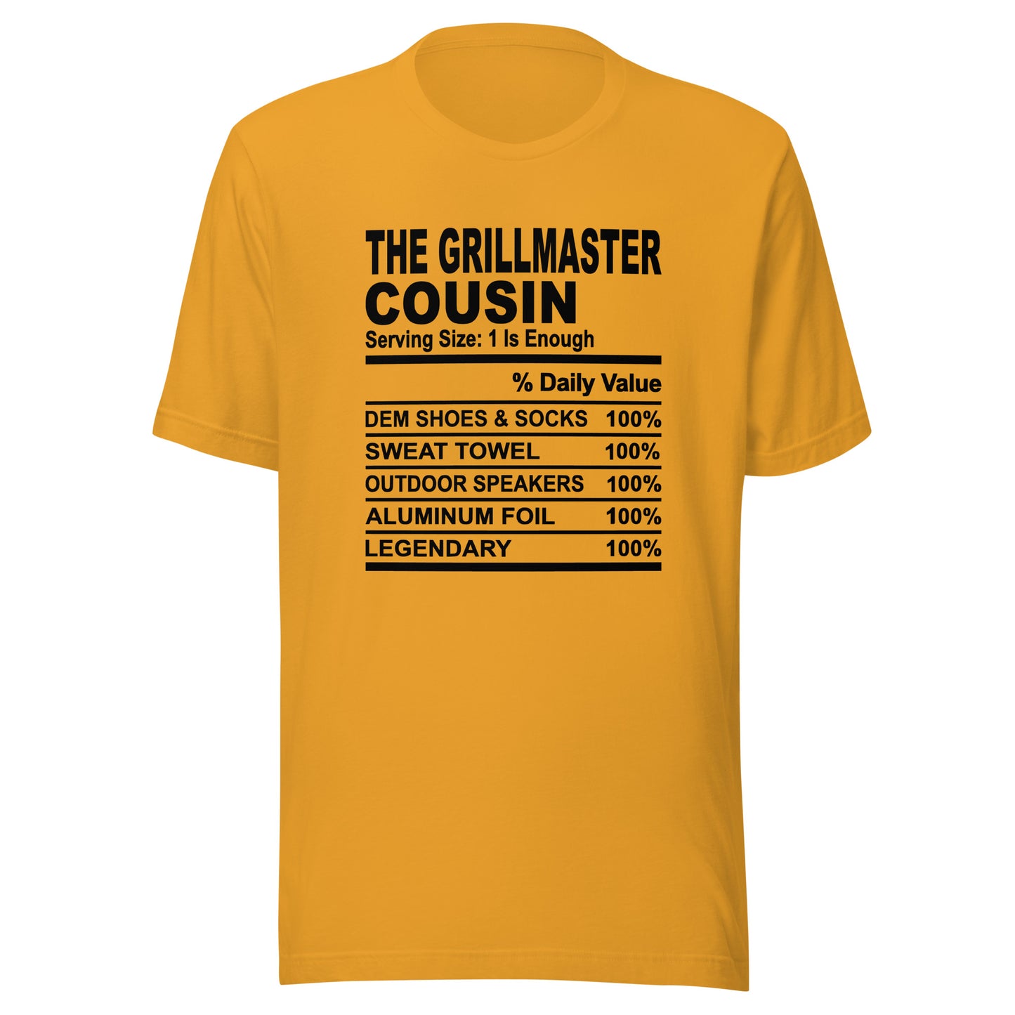 THE GRILLMASTER COUSIN - 4XL - Unisex T-Shirt (black print)