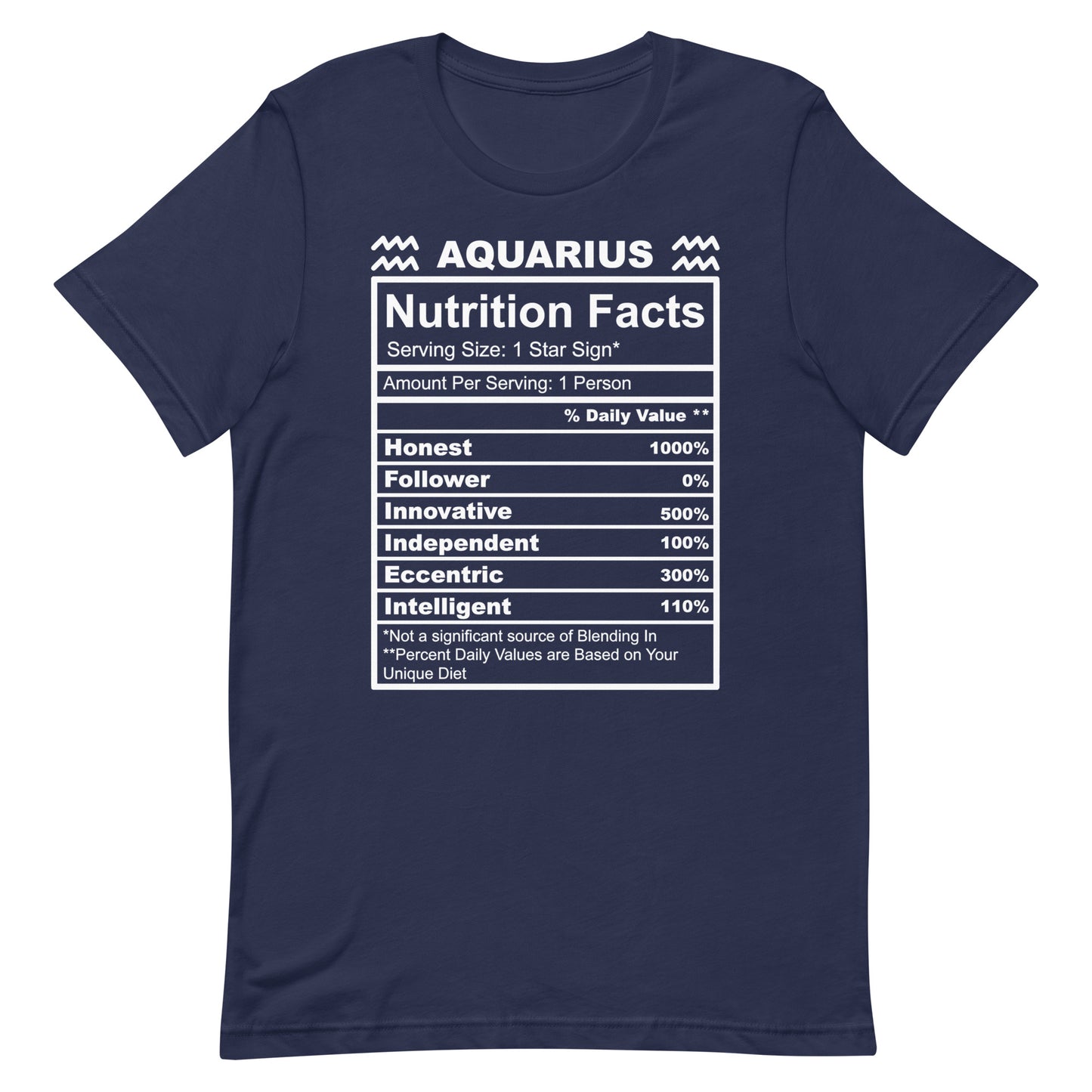 AQUARIUS - S-M - Unisex T-Shirt (white letters)