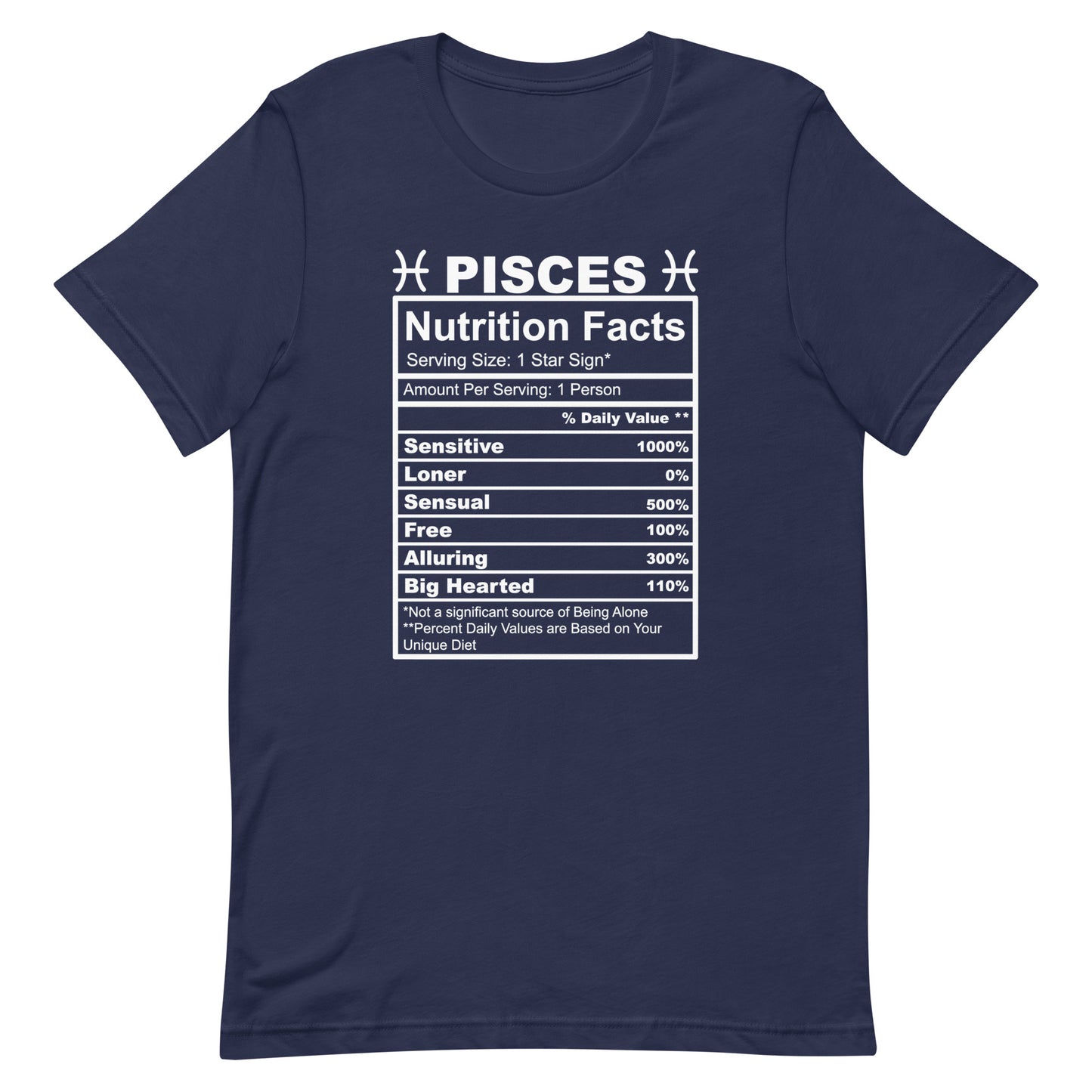 PISCES - 2XL-3XL - Unisex T-Shirt (white letters)