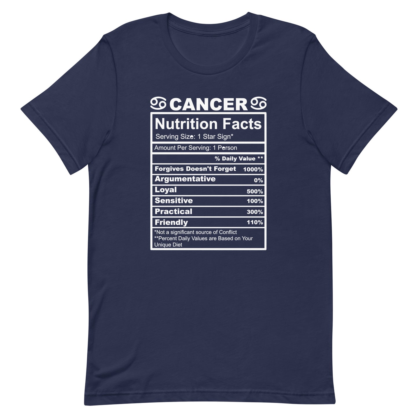 CANCER - S-M - Unisex T-Shirt (white letters)