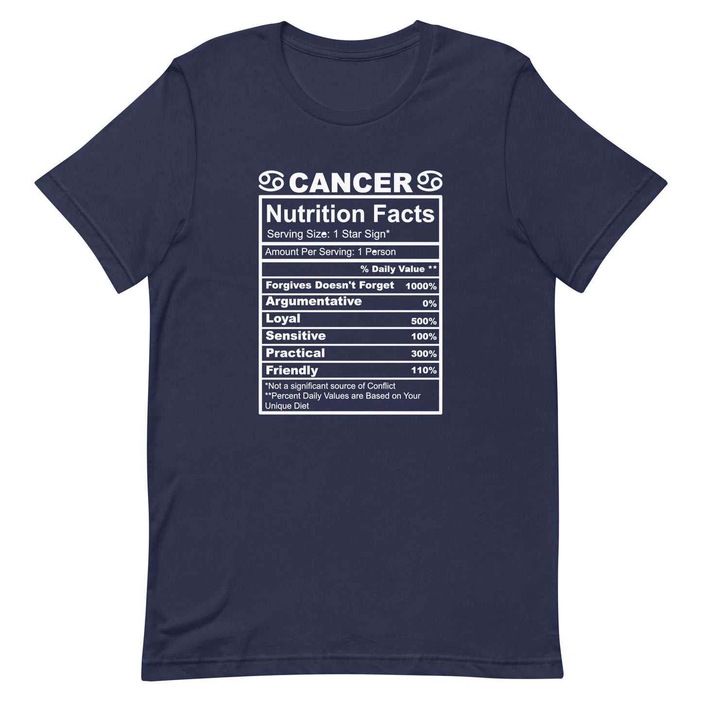 CANCER - 2XL-3XL - Unisex T-Shirt (white letters)