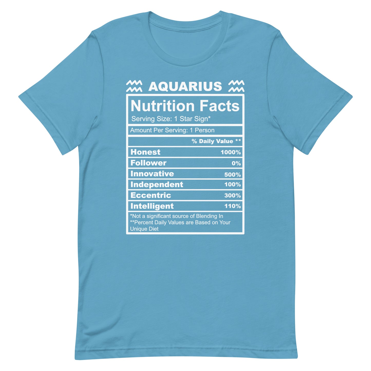 AQUARIUS - 2XL-3XL - Unisex T-Shirt (white letters)