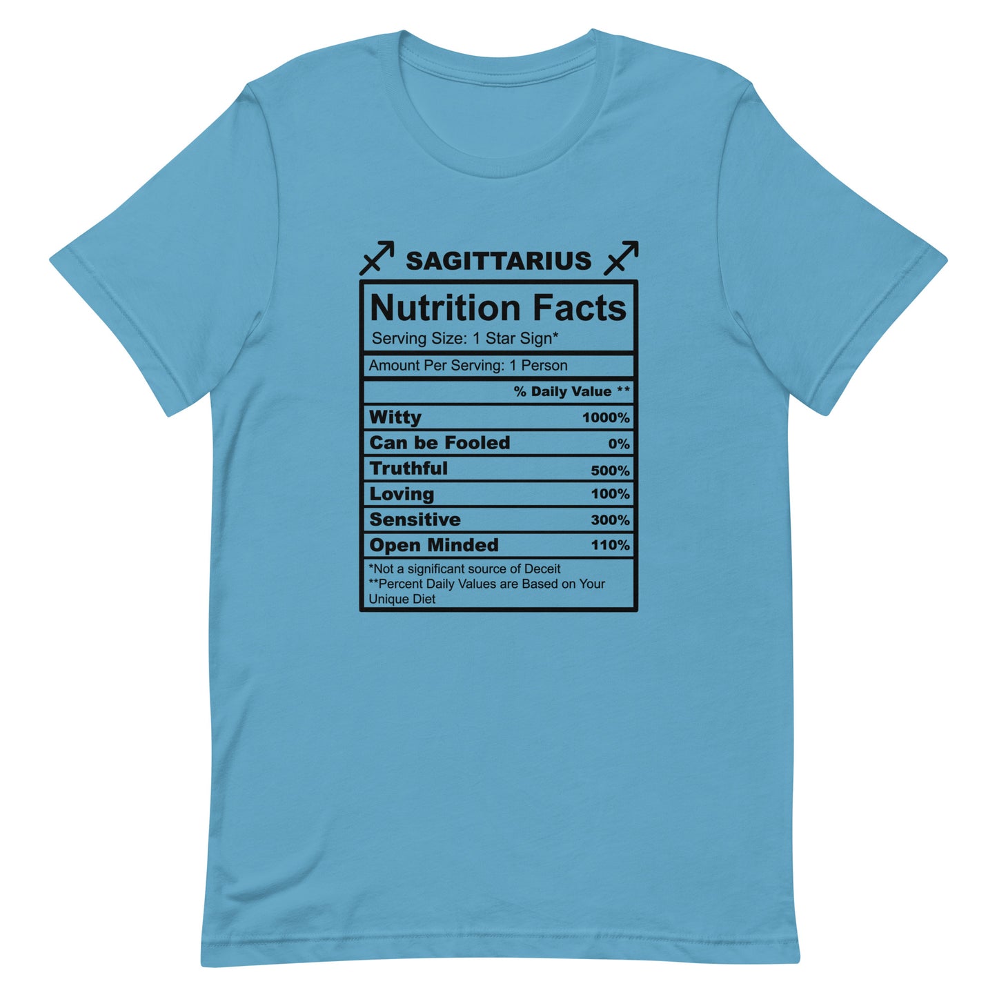 SAGITTARUIS -2XL-3XL - Unisex T-Shirt (black letters)