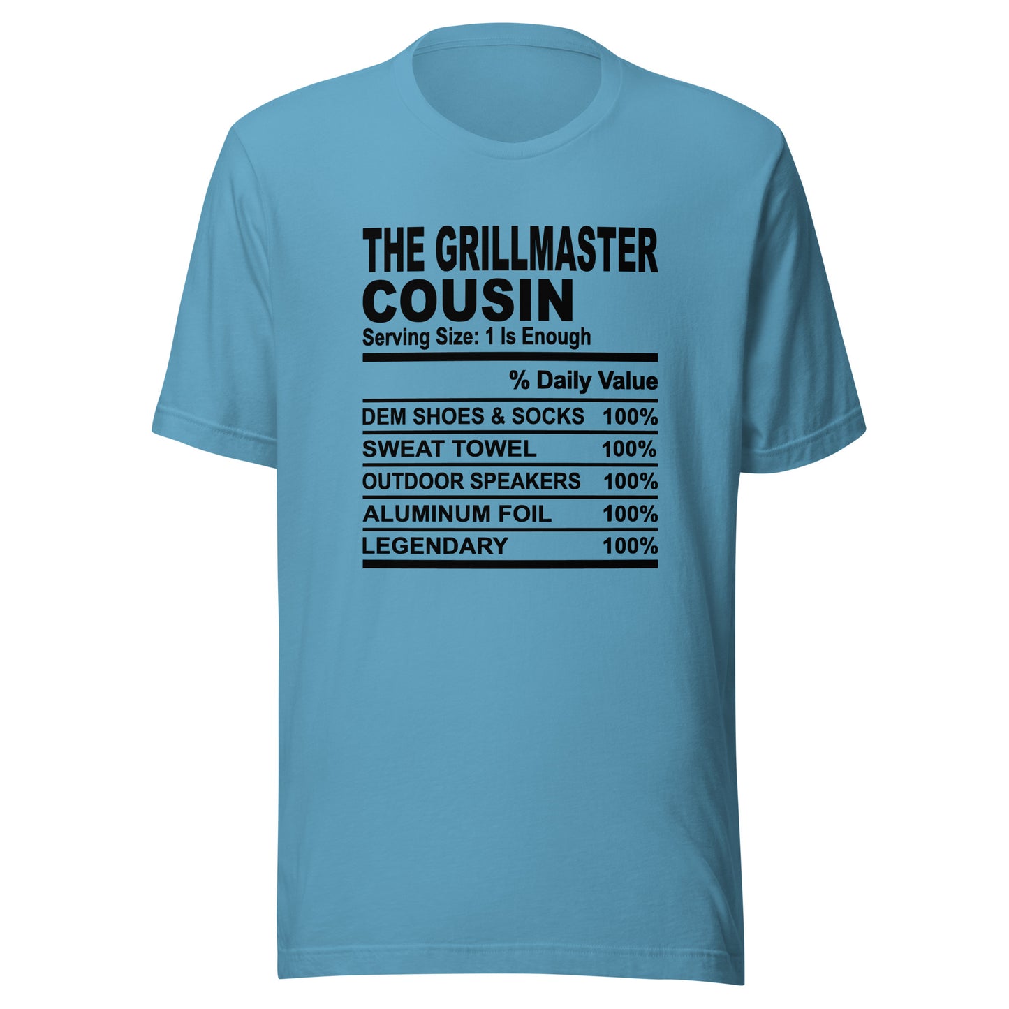 THE GRILLMASTER COUSIN - L-XL - Unisex T-Shirt (black print)