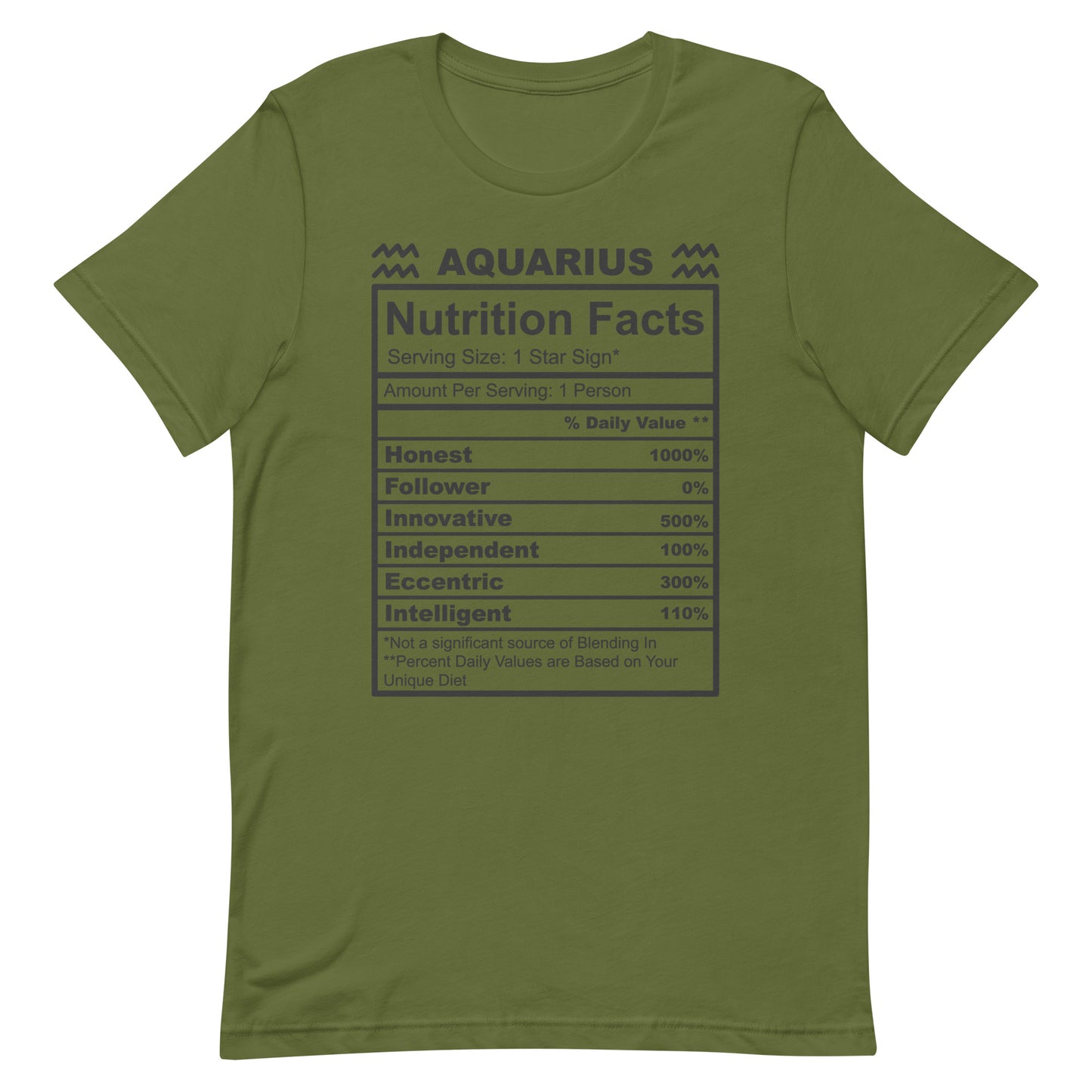 AQUARIUS - 2XL-3XL - Unisex T-Shirt (black letters)