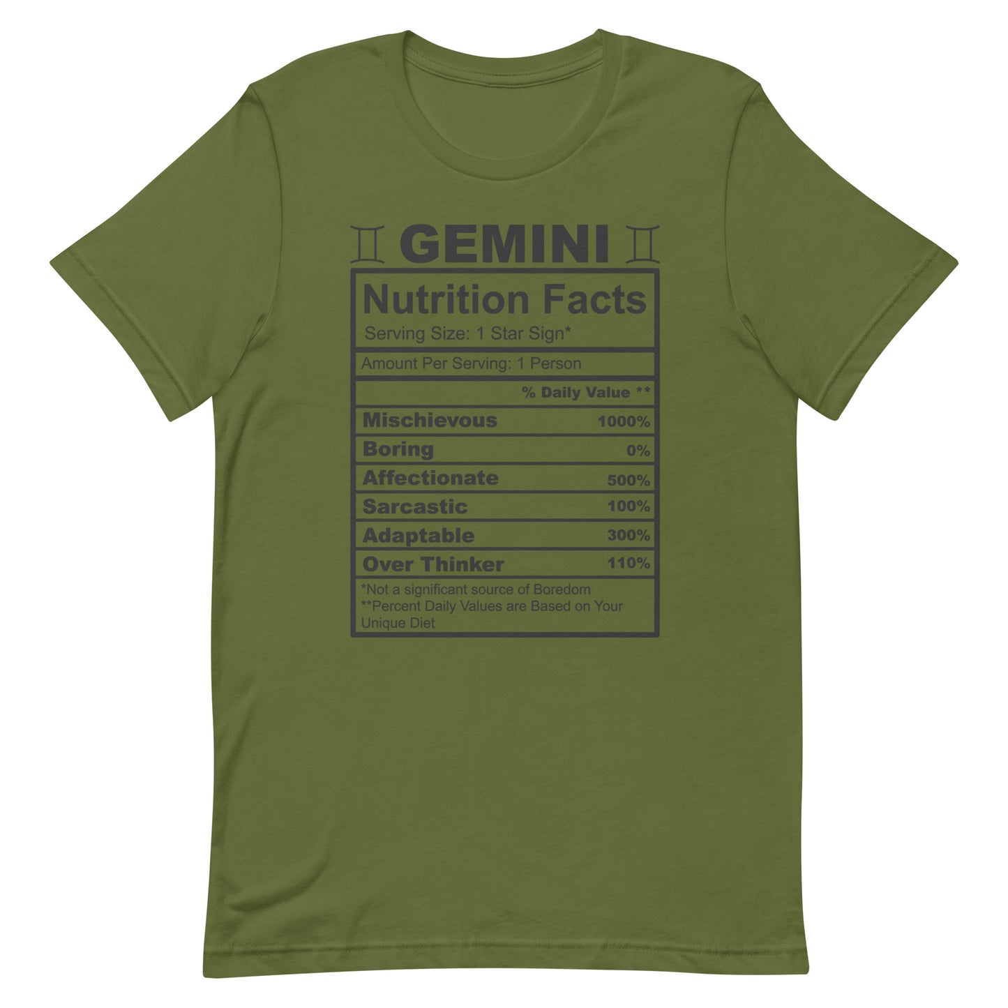 GEMINI - S-M - Unisex T-Shirt (black letters)