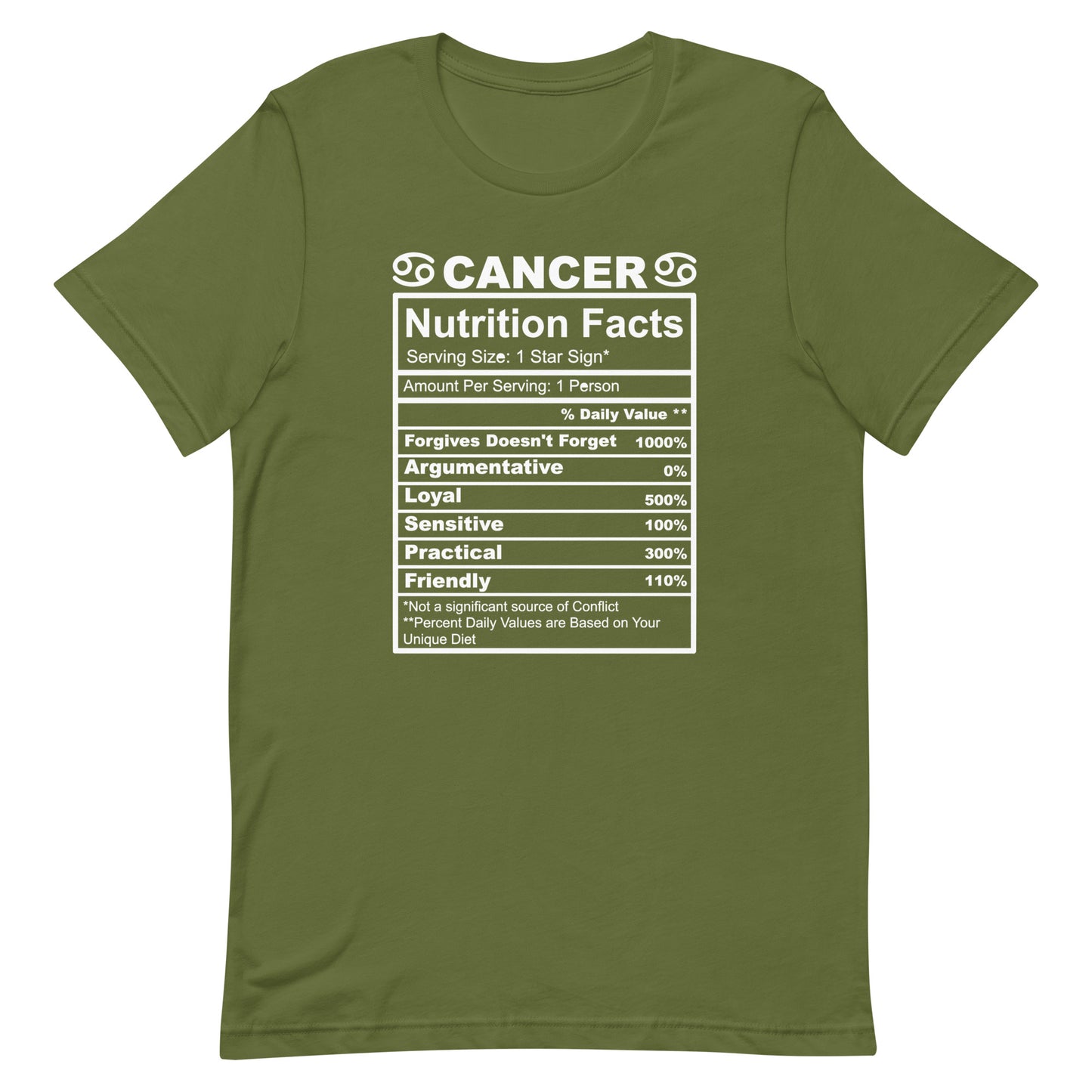 CANCER - S-M - Unisex T-Shirt (white letters)