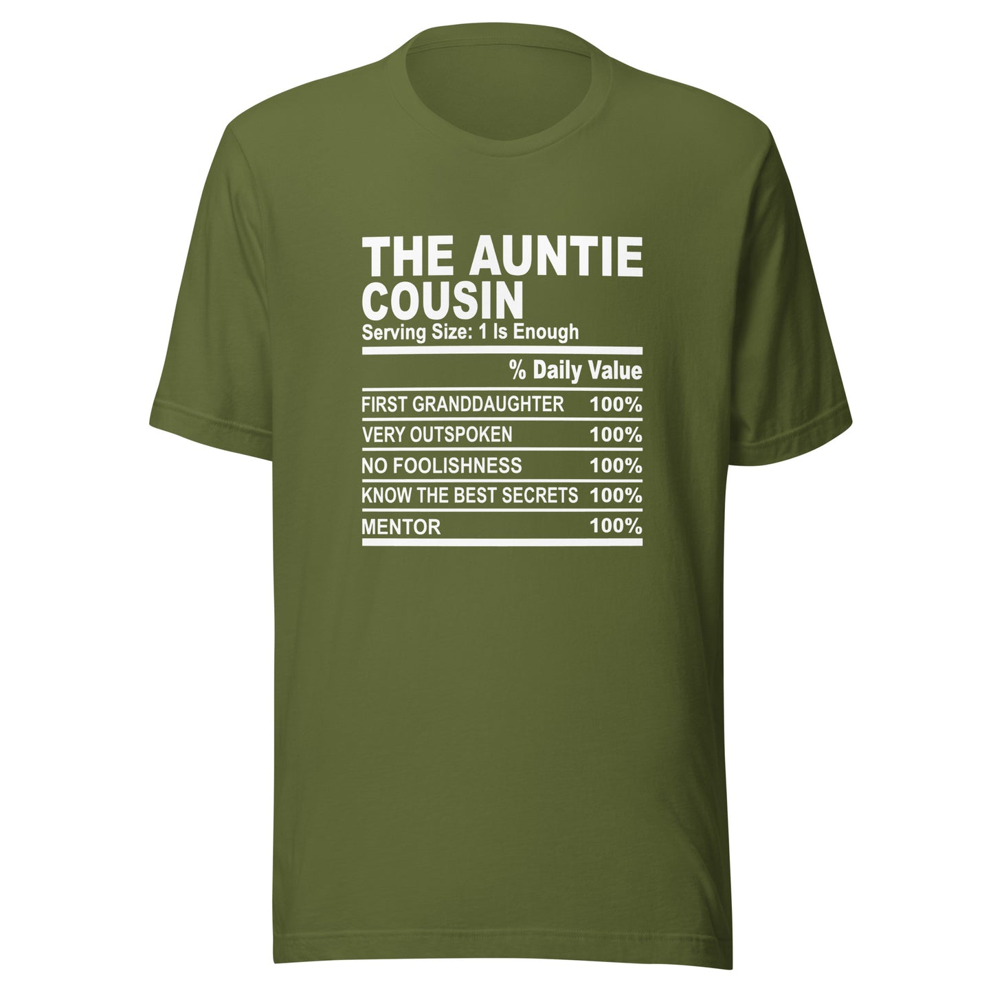 THE AUNTIE COUSIN - 4XL - Unisex T-Shirt (white print)