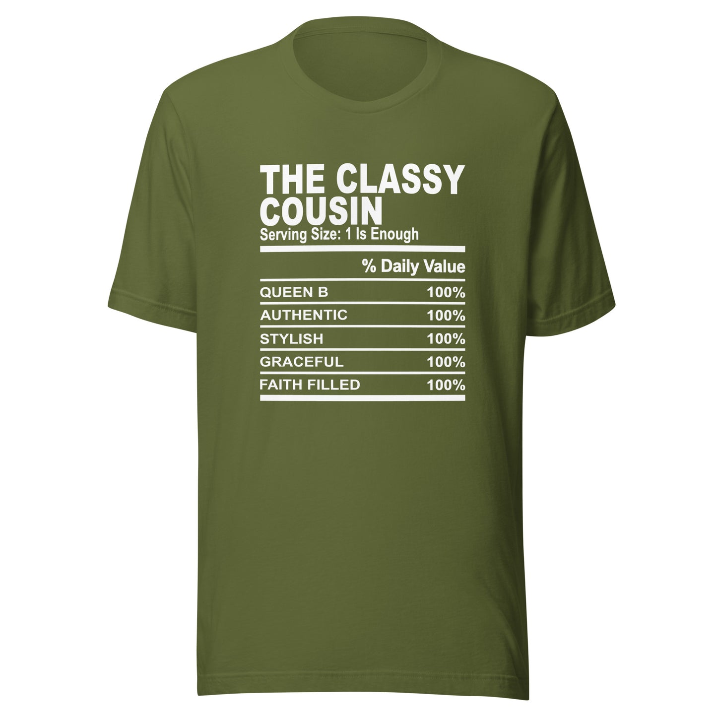 THE CLASSY COUSIN - 4XL - Unisex T-Shirt (white print)
