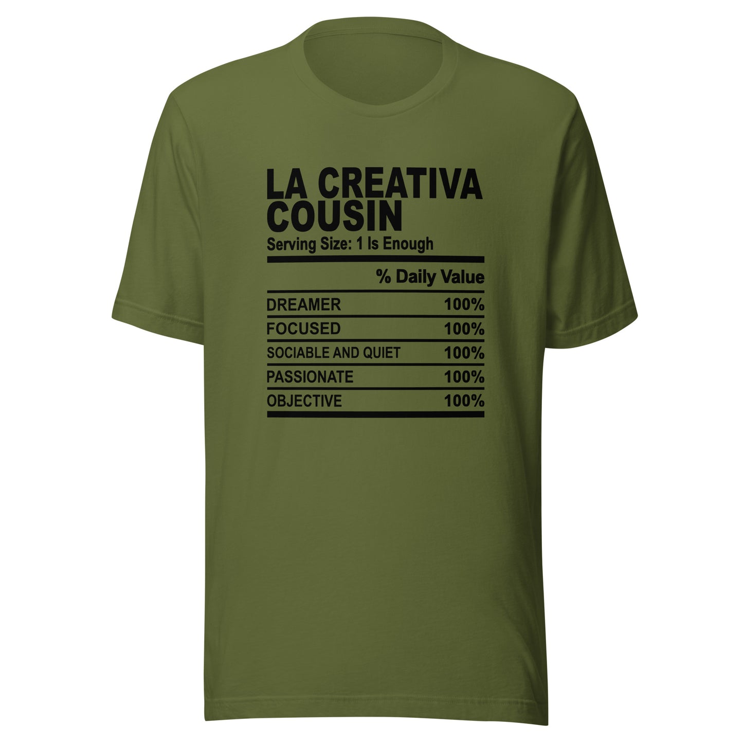 THE LA CREATIVA COUSIN - 4XL - Unisex T-Shirt (black print)
