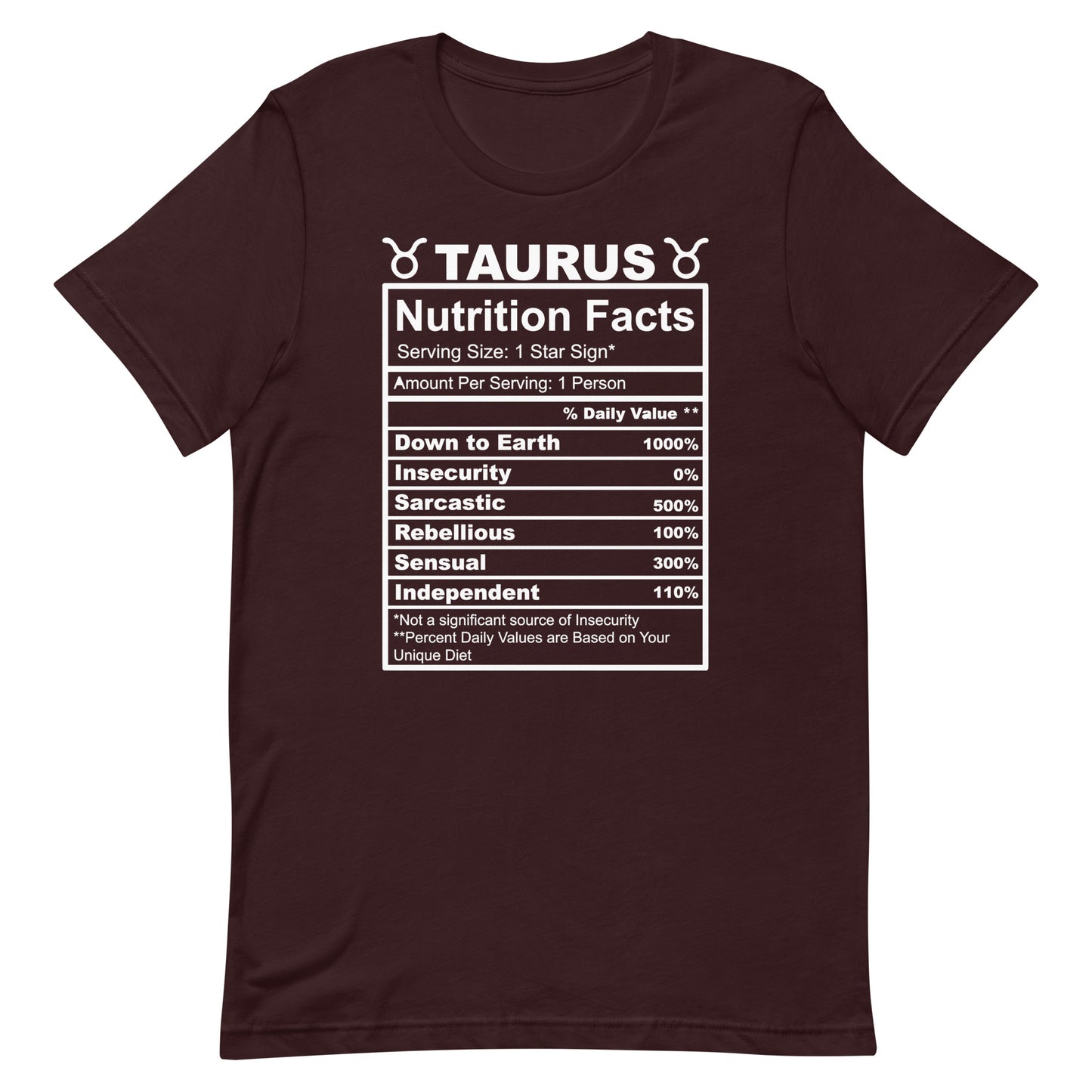 TAURUS - 2XL-3XL - Unisex T-Shirt (white letters)
