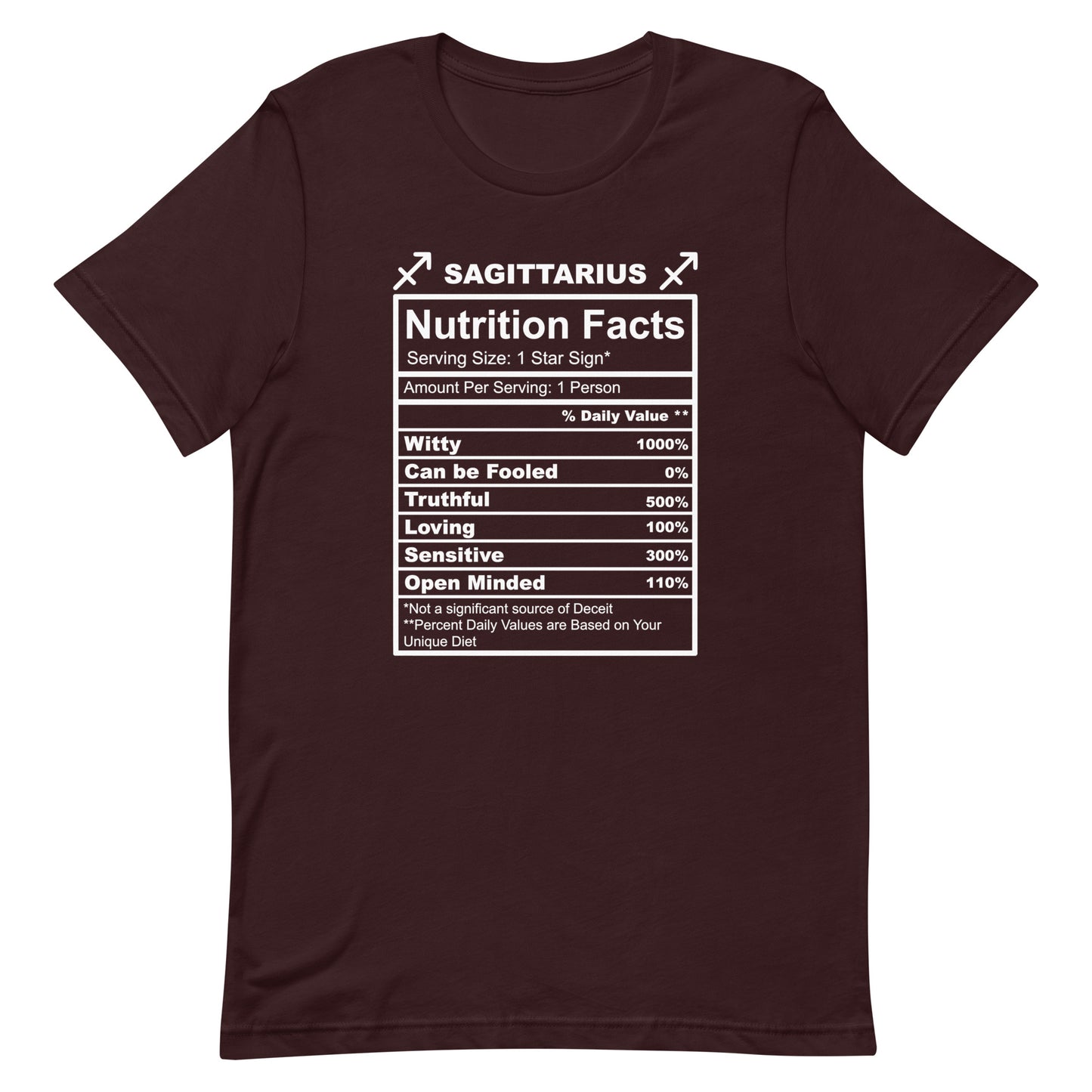 SAGITTARUIS -2XL-3XL - Unisex T-Shirt (white letters)