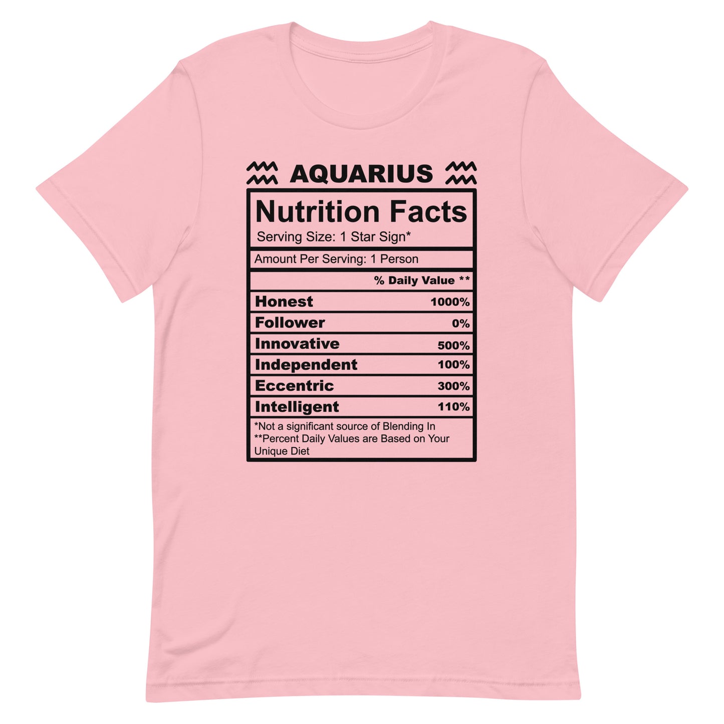 AQUARIUS - 2XL-3XL - Unisex T-Shirt (black letters)