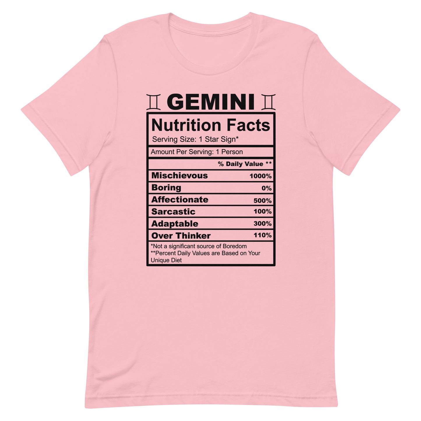 GEMINI - S-M - Unisex T-Shirt (black letters)