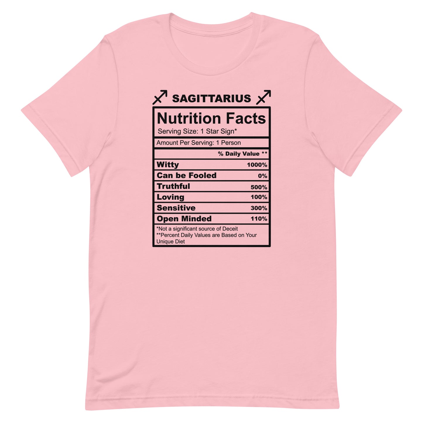 SAGITTARUIS - S-M - Unisex T-Shirt (black letters)