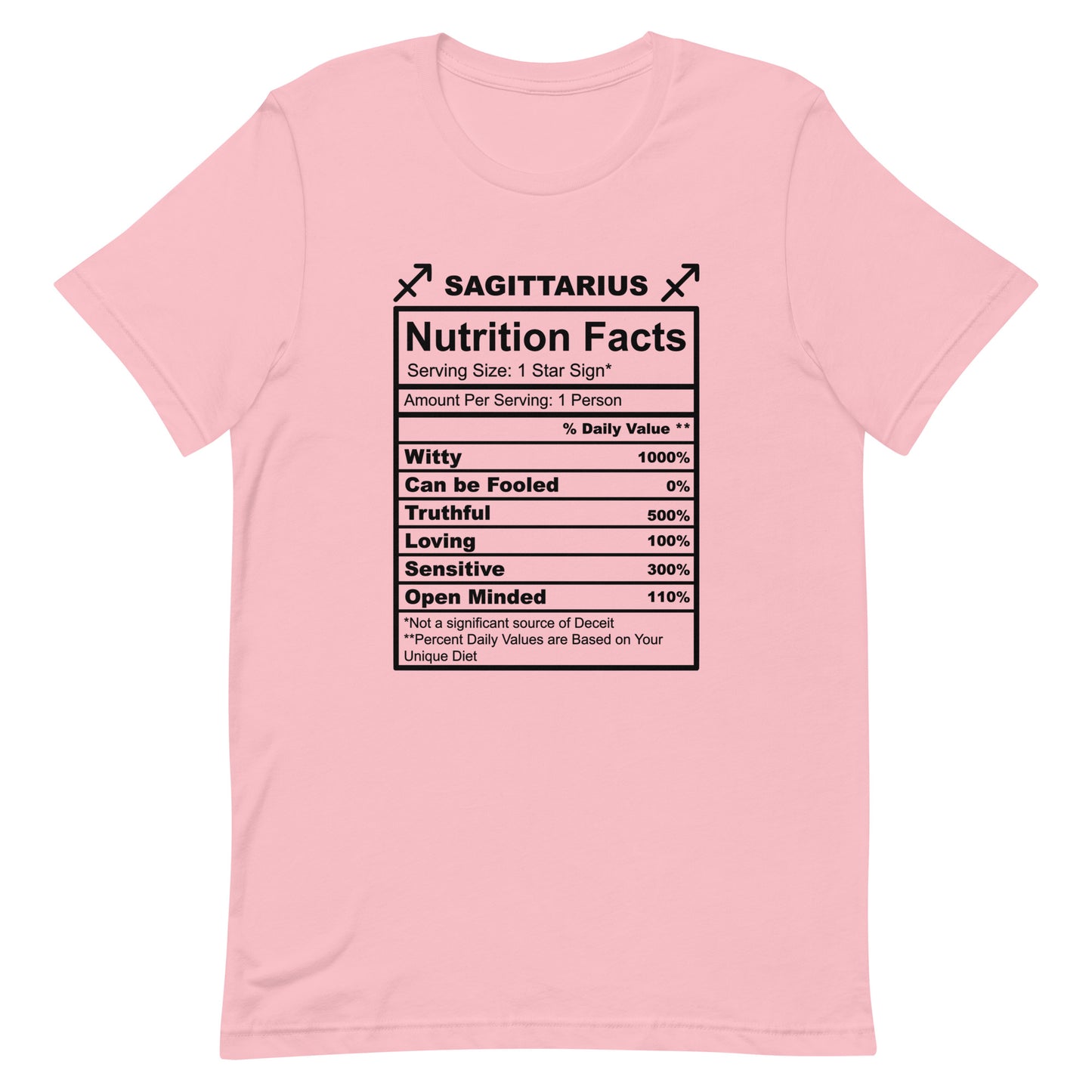 SAGITTARUIS -2XL-3XL - Unisex T-Shirt (black letters)
