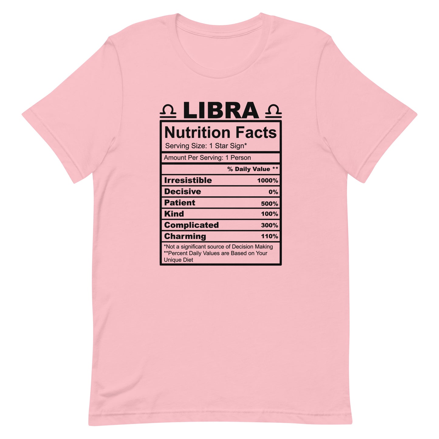 LIBRA - S-M - Unisex T-Shirt (black letters)