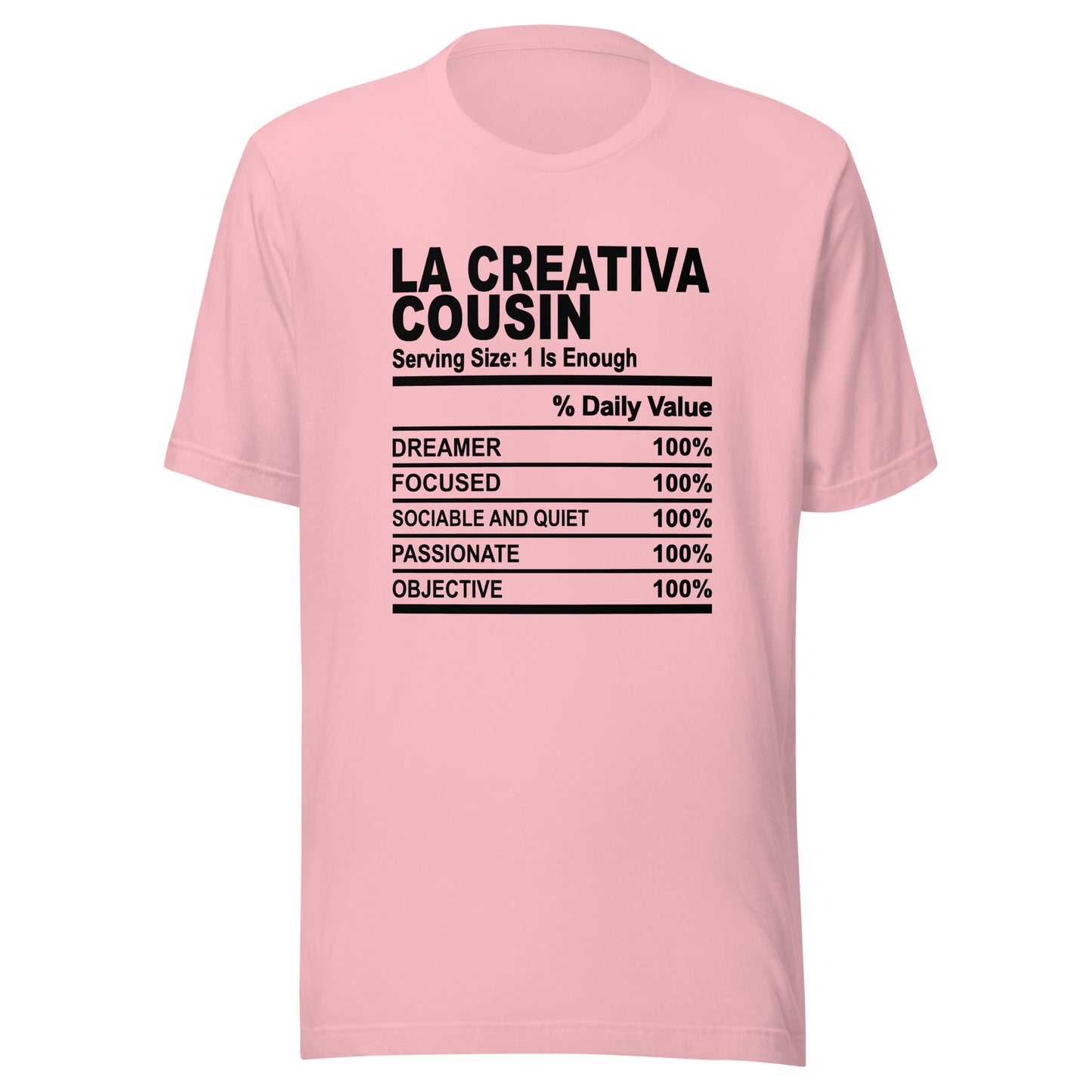 THE LA CREATIVA COUSIN - 4XL - Unisex T-Shirt (black print)