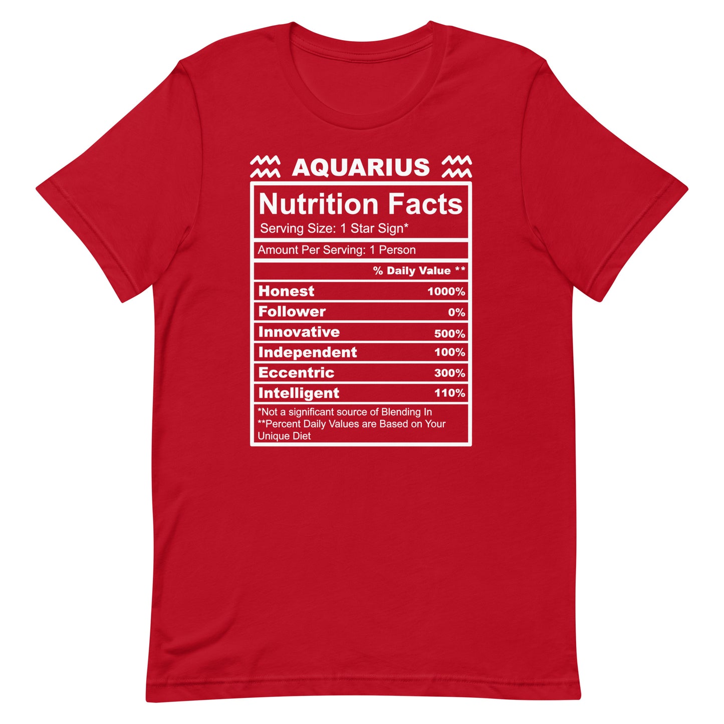 AQUARIUS - XS - Unisex T-Shirt (white letters)