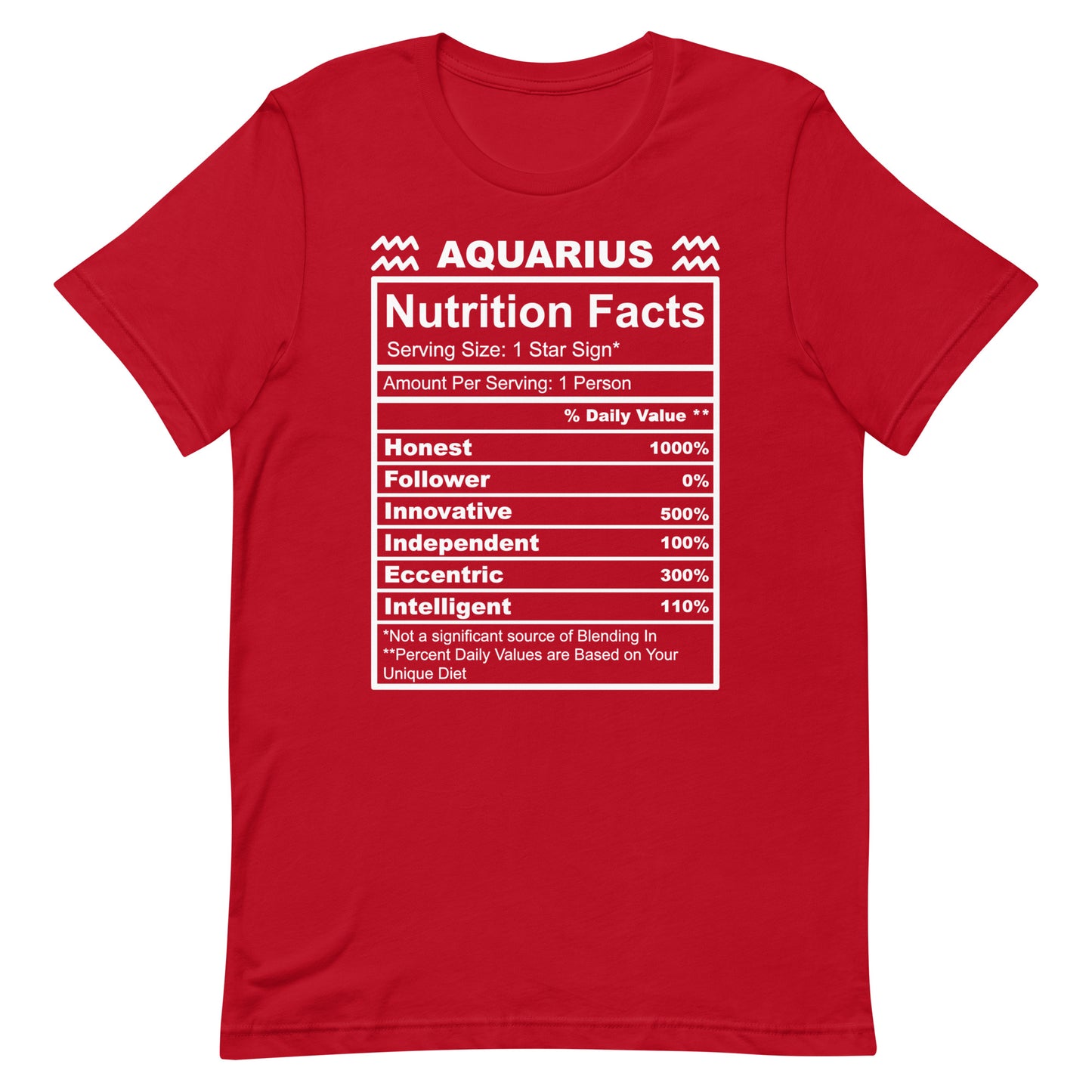 AQUARIUS - S-M - Unisex T-Shirt (white letters)