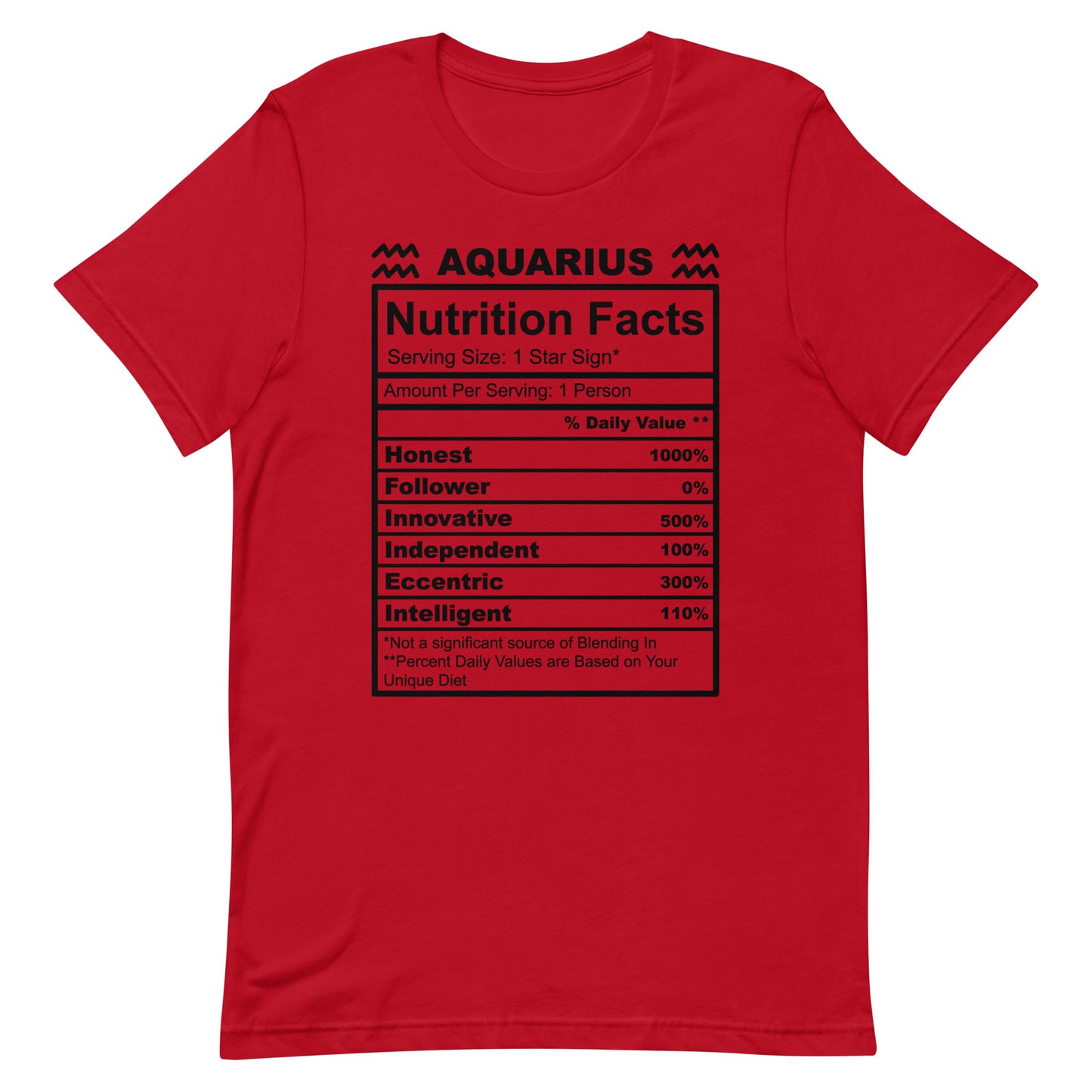 AQUARIUS - 4XL-5XL - Unisex T-Shirt (black letters)