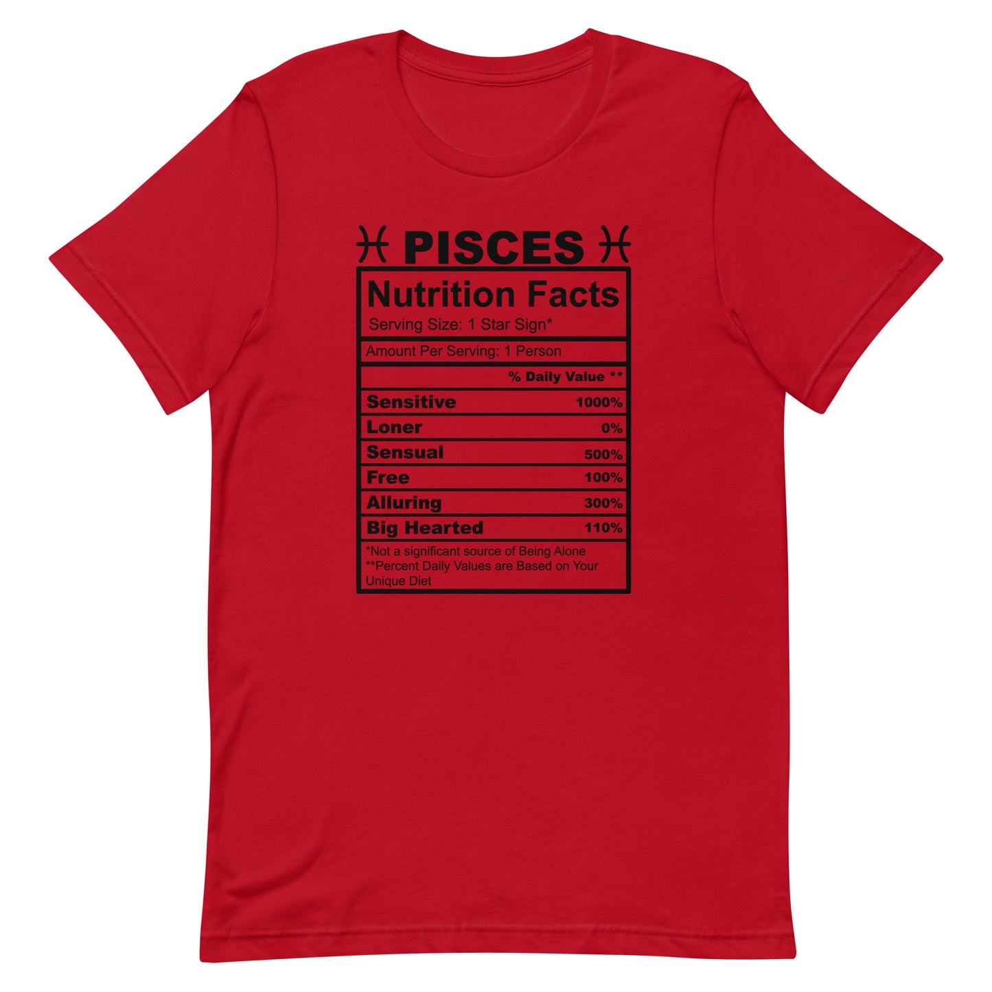 PISCES - S-M - Unisex T-Shirt (black letters)