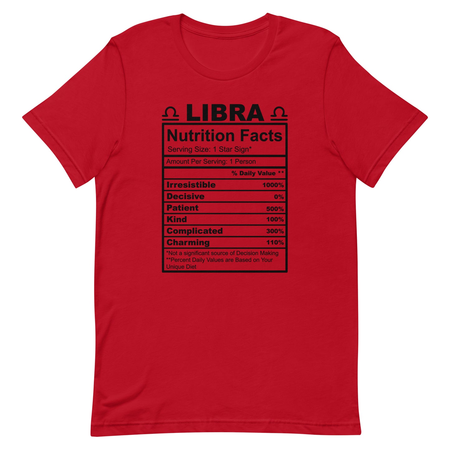 LIBRA - XS - Unisex T-Shirt (black letters)