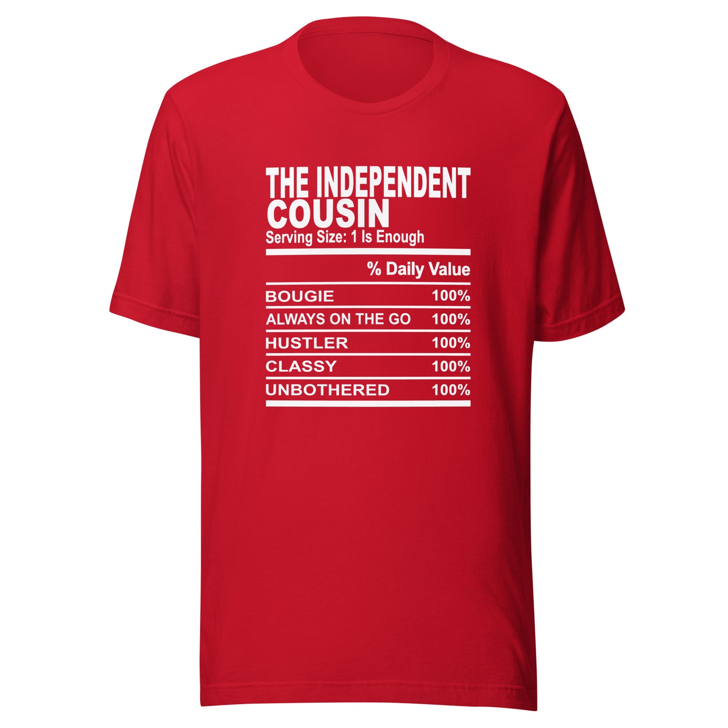 THE INDEPENDENT COUSIN - 4XL - Unisex T-Shirt (white print)