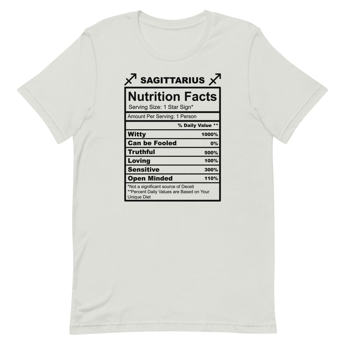 SAGITTARUIS - S-M - Unisex T-Shirt (black letters)